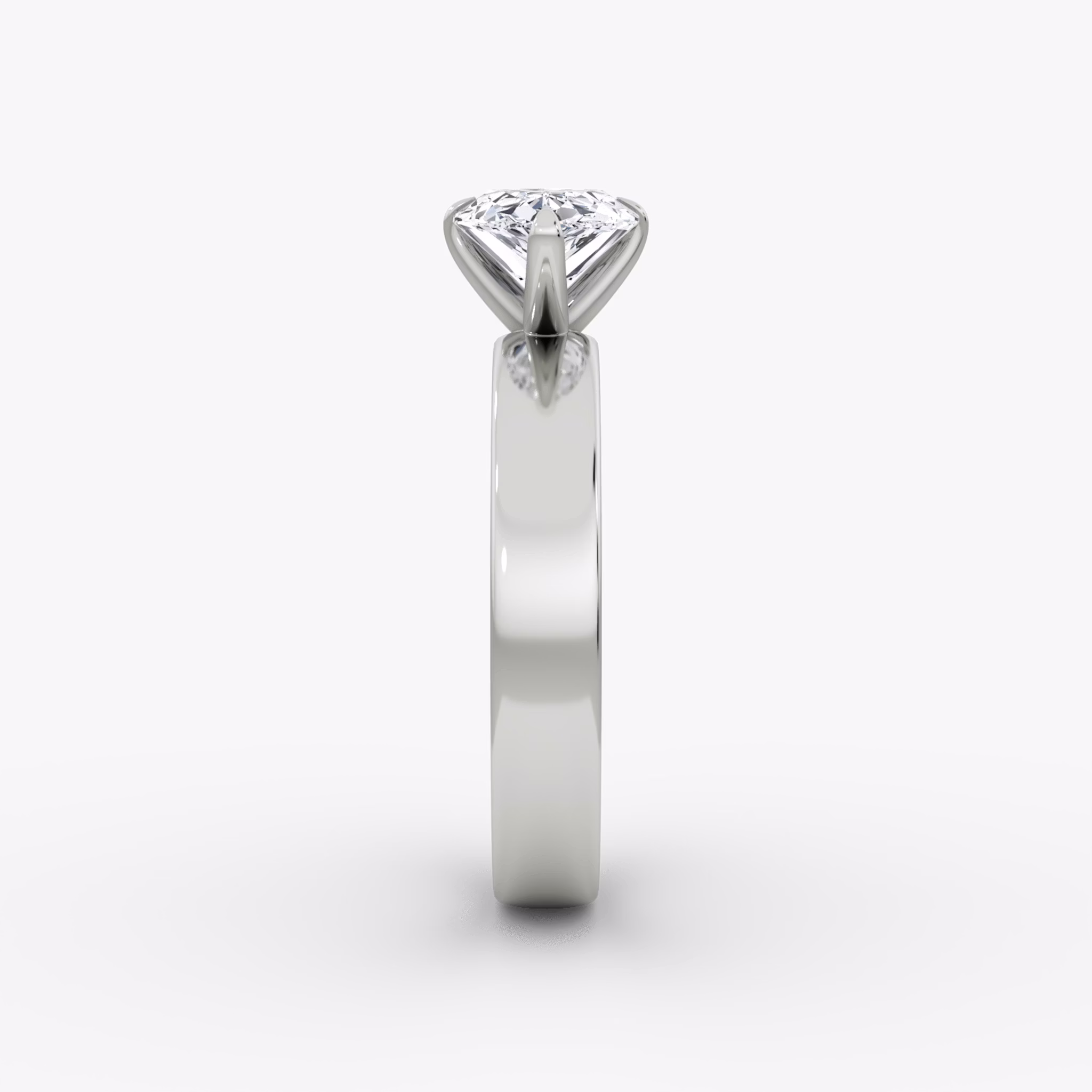 Cigar Band Solitaire | Pear | Platinum | bandWidth: 4mm | diamondOrientation: horizontal | caratWeight: other