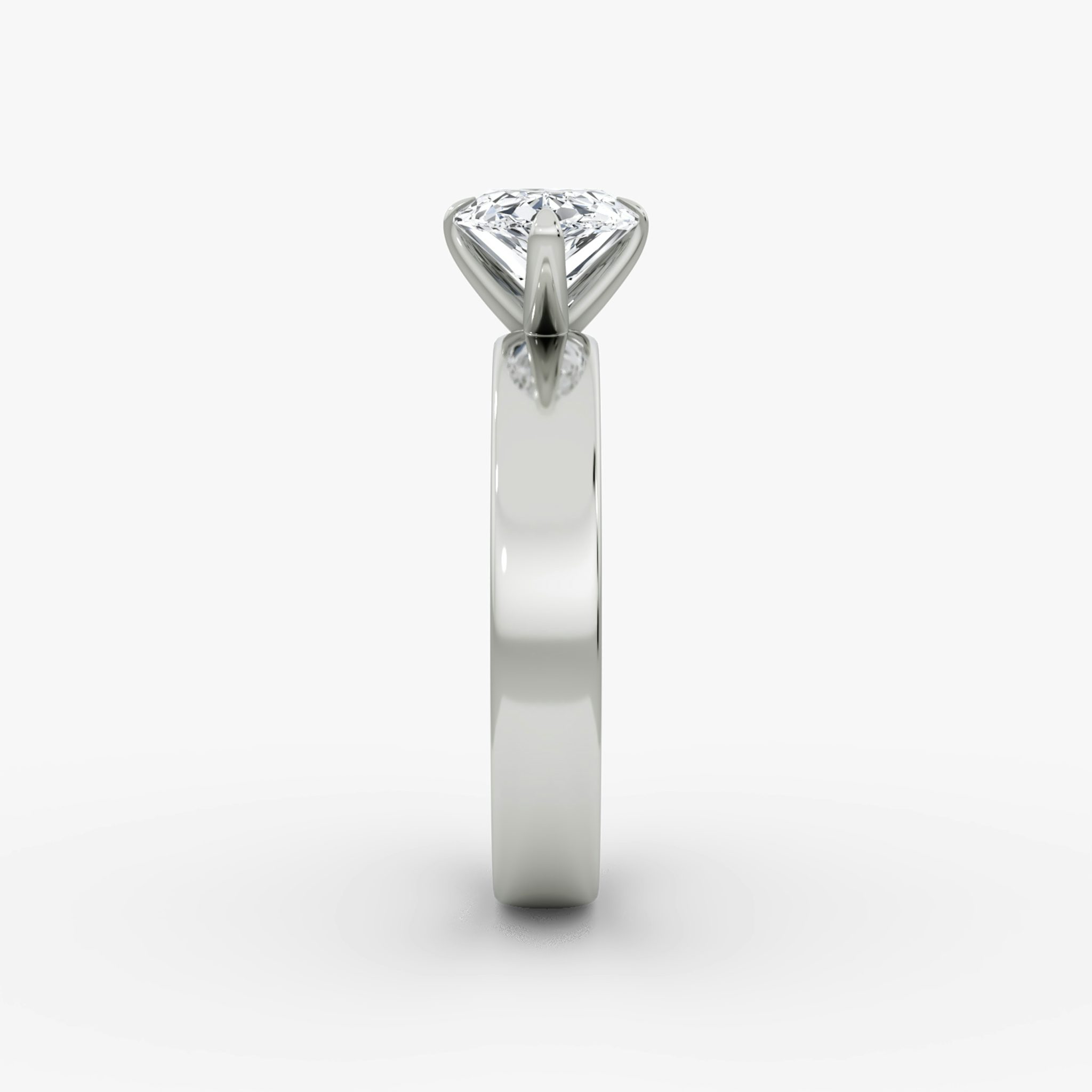 Cigar Band Solitaire | Pear | Platinum | bandWidth: 4mm | diamondOrientation: horizontal | caratWeight: other