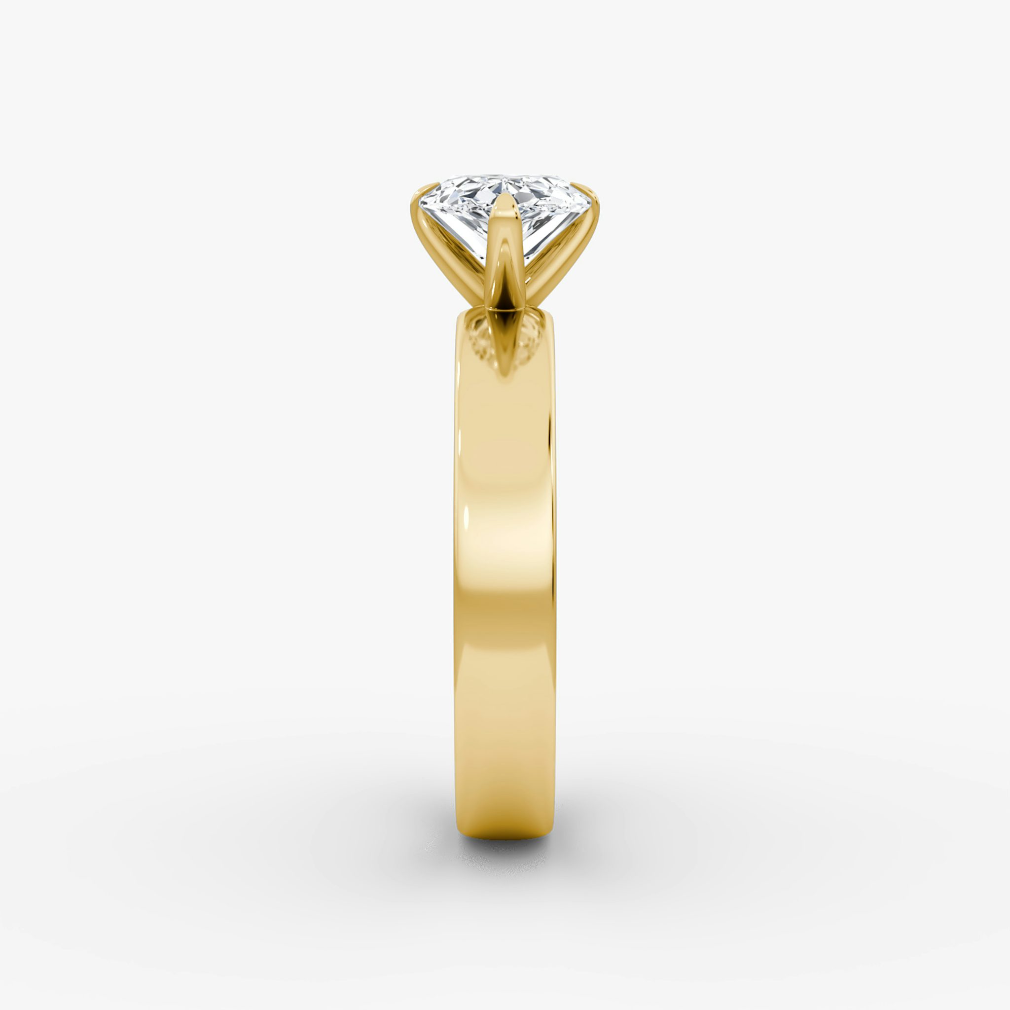 Cigar Band Solitaire | Pear | 18k | Yellow Gold | bandWidth: 4mm | diamondOrientation: horizontal | caratWeight: other