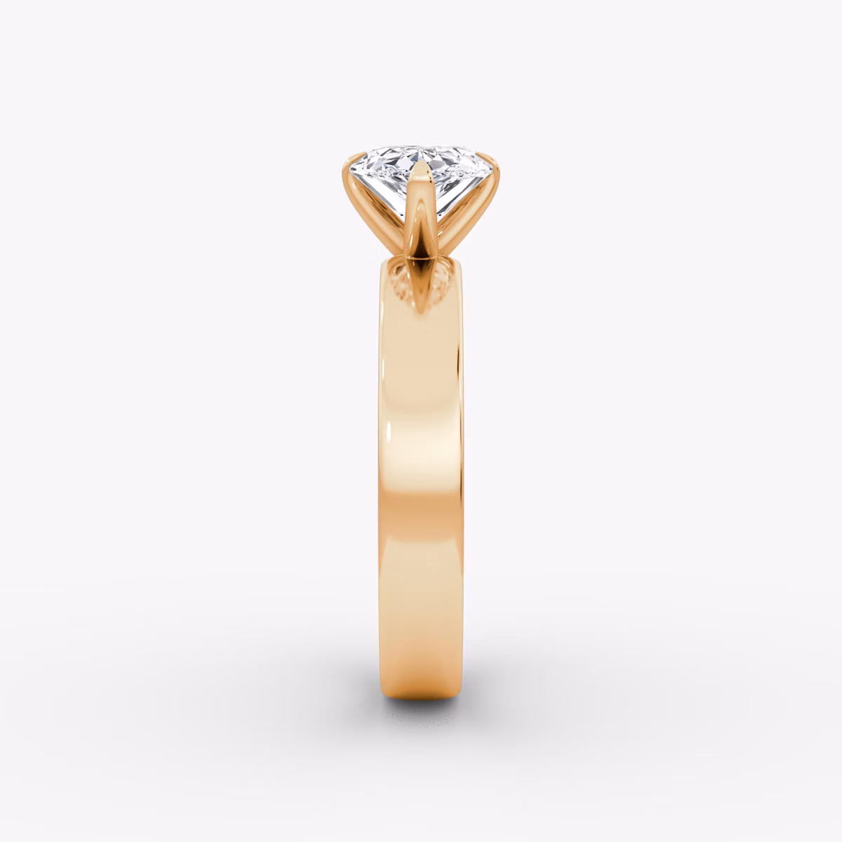Solitario Cigar Band | Pera | 14k | Oro rosa | bandWidth: 4mm | diamondOrientation: horizontal | caratWeight: other