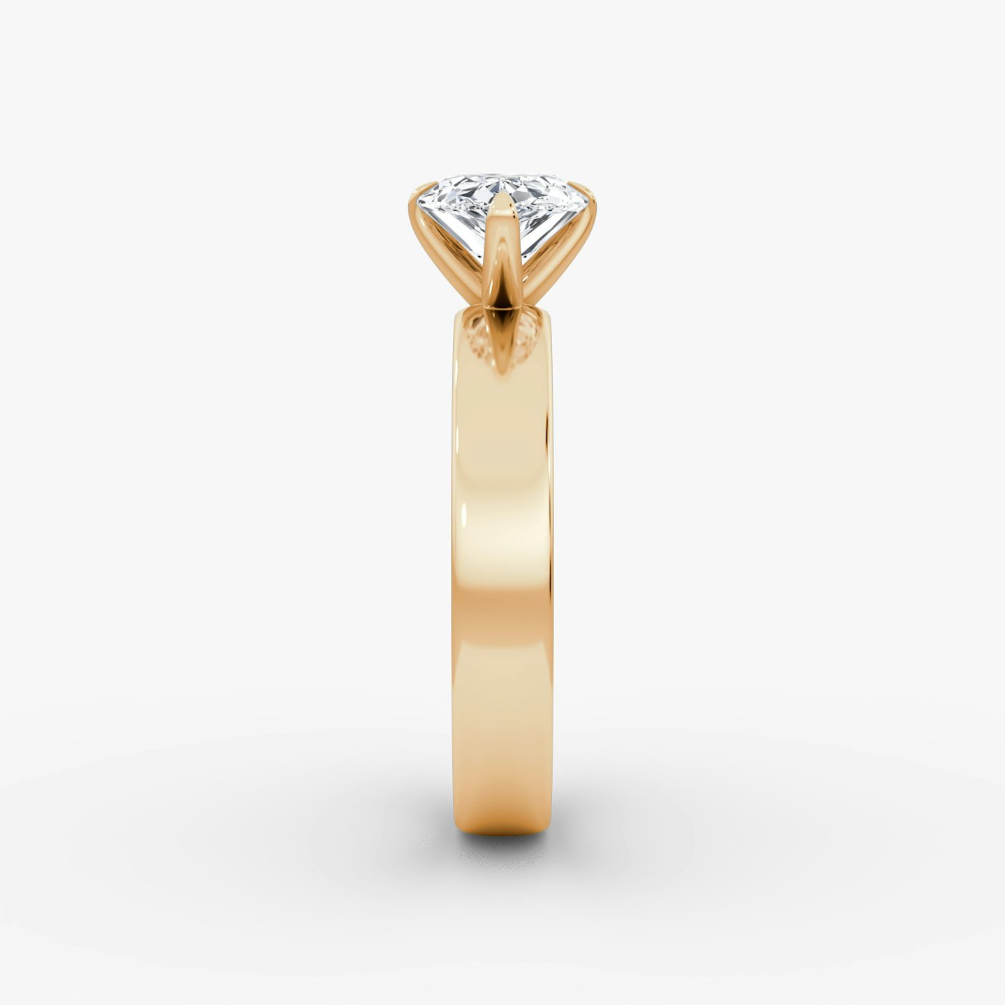 Solitario Cigar Band | Pera | 14k | Oro rosa | bandWidth: 4mm | diamondOrientation: horizontal | caratWeight: other