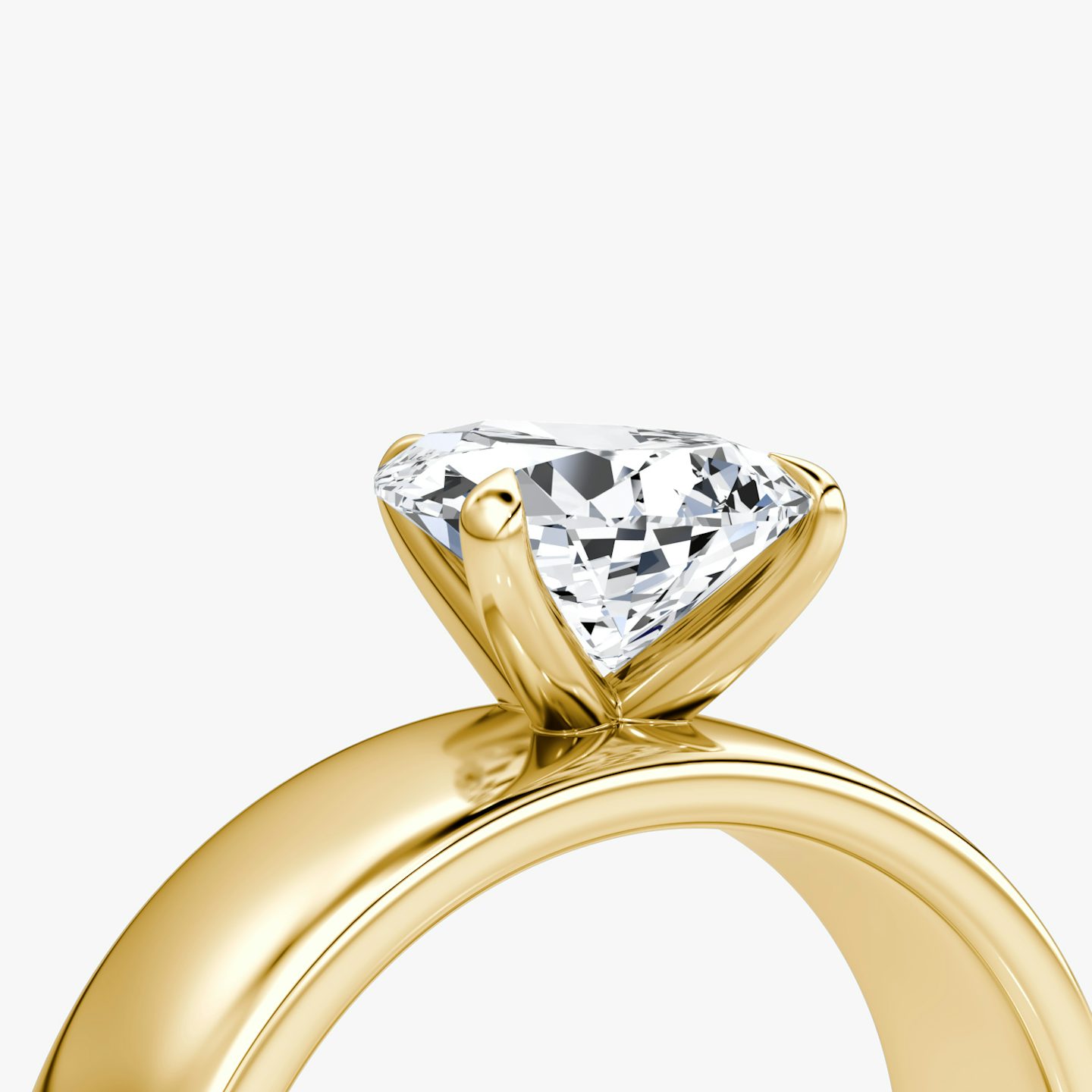 Cigar Band Solitaire | Pear | 18k | Yellow Gold | bandWidth: 6mm | diamondOrientation: vertical | caratWeight: other