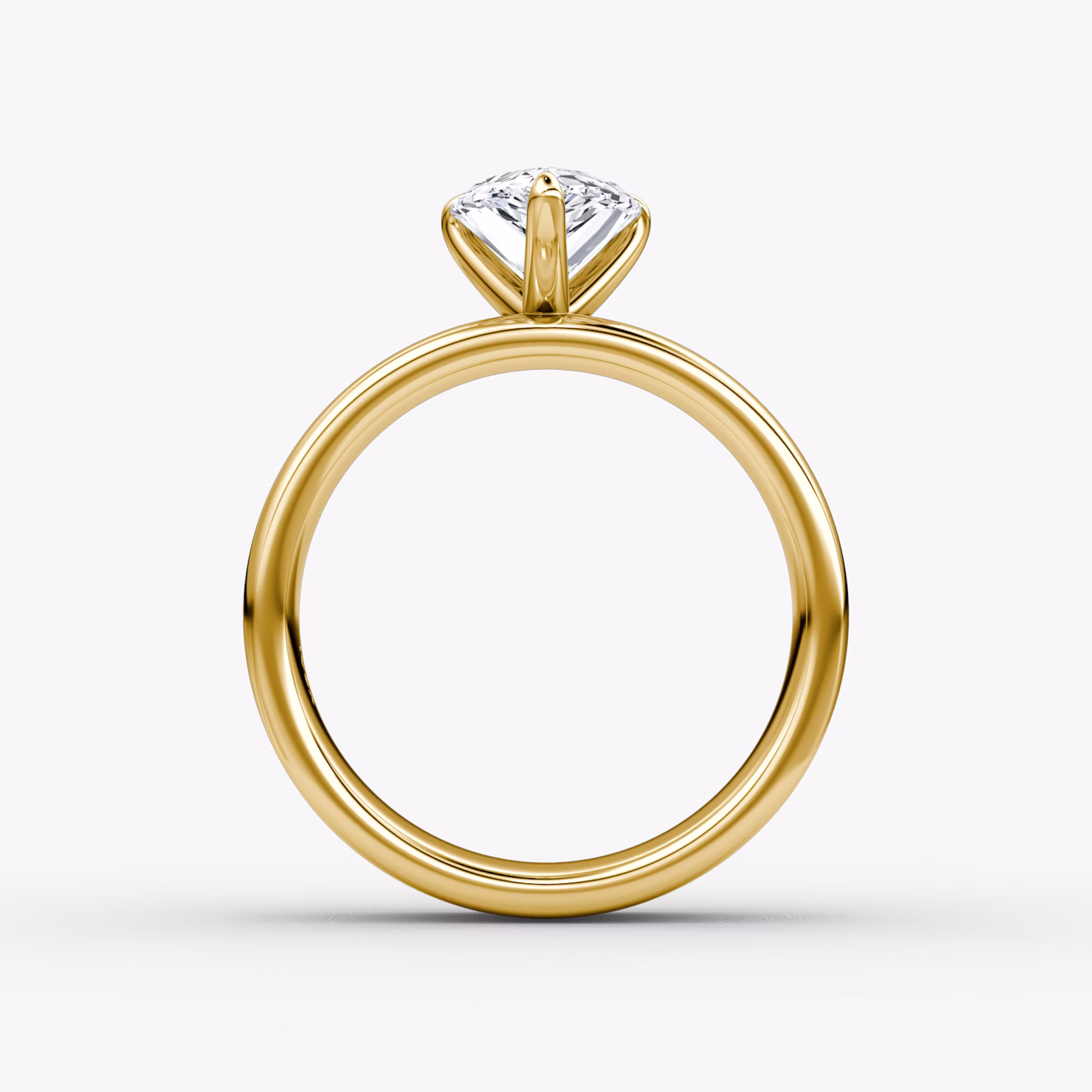 Cigar Band Solitaire | Pear | 18k | Yellow Gold | bandWidth: 6mm | diamondOrientation: vertical | caratWeight: other