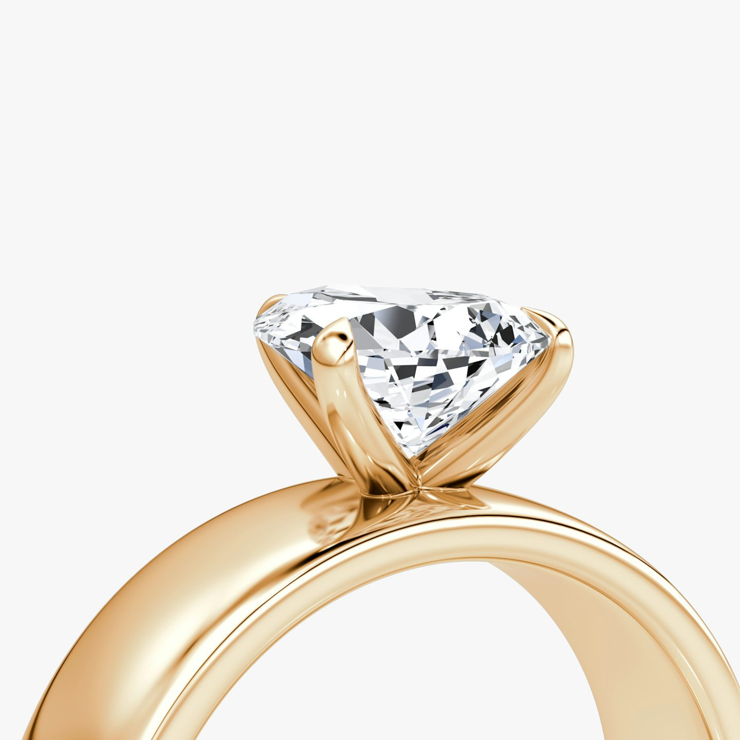 Cigar Band Solitaire | Pear | 14k | Rose Gold | bandWidth: 6mm | diamondOrientation: vertical | caratWeight: other