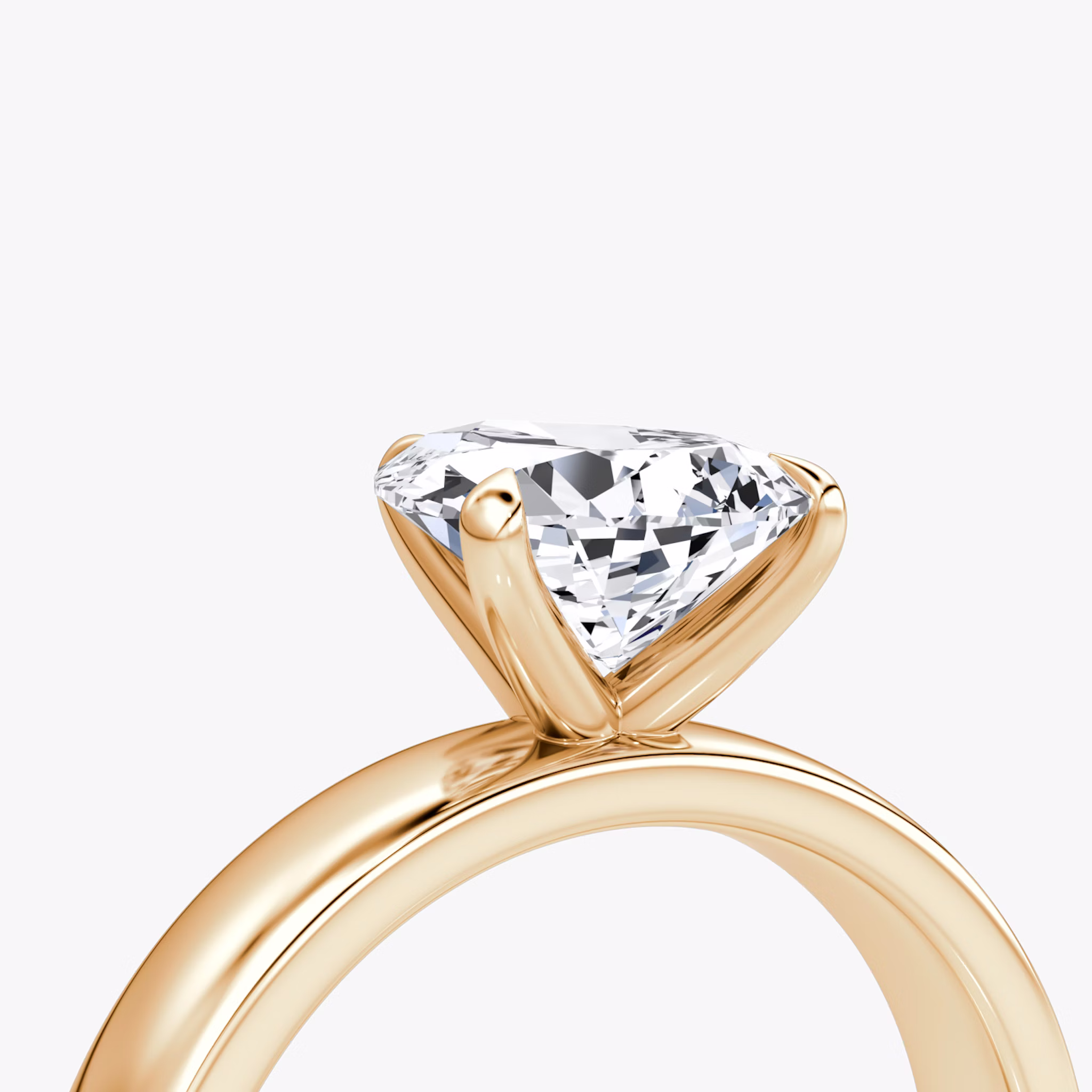 Cigar Band Solitaire | Pear | 14k | Rose Gold | bandWidth: 4mm | diamondOrientation: vertical | caratWeight: other