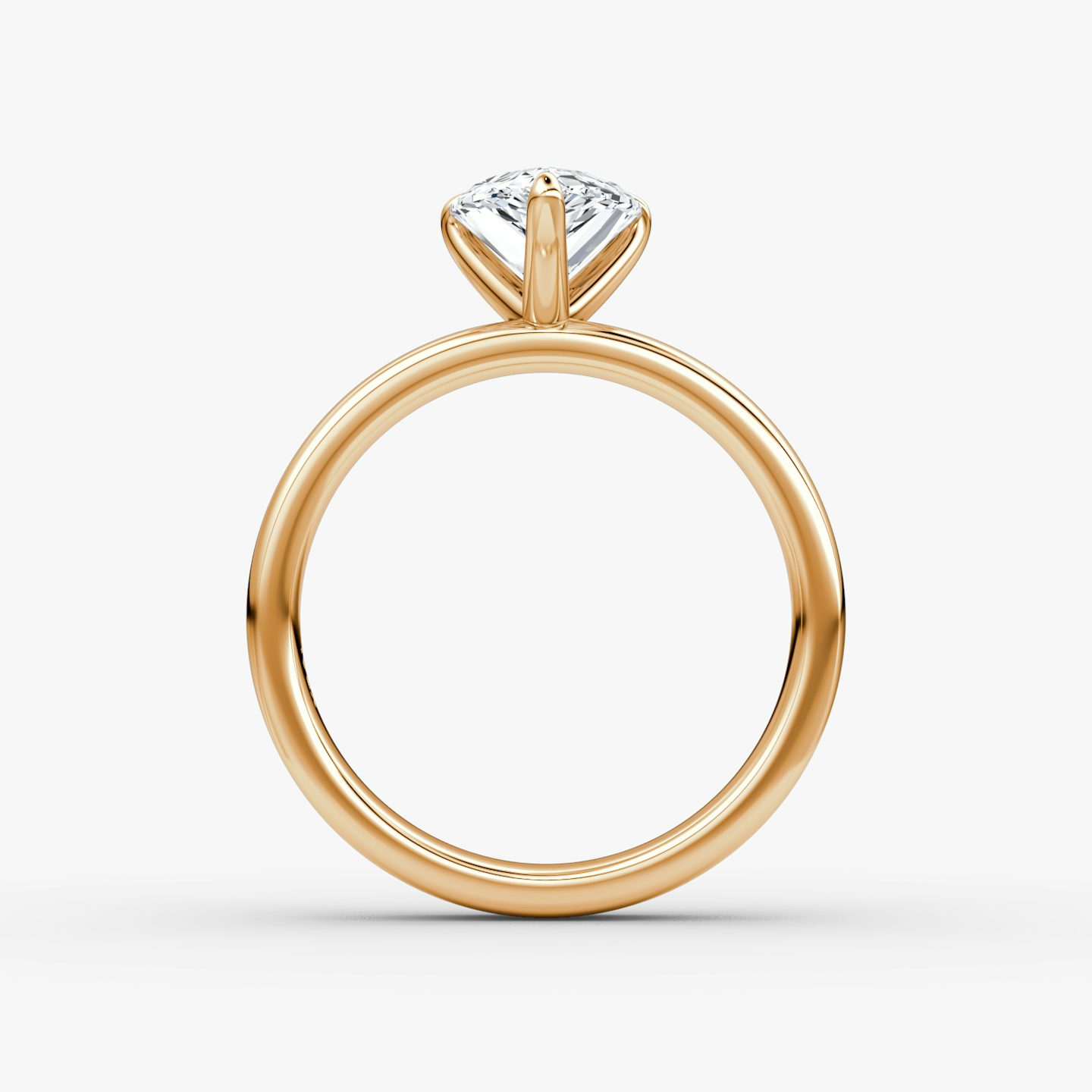 Cigar Band Solitaire | Pear | 14k | Rose Gold | bandWidth: 4mm | diamondOrientation: vertical | caratWeight: other