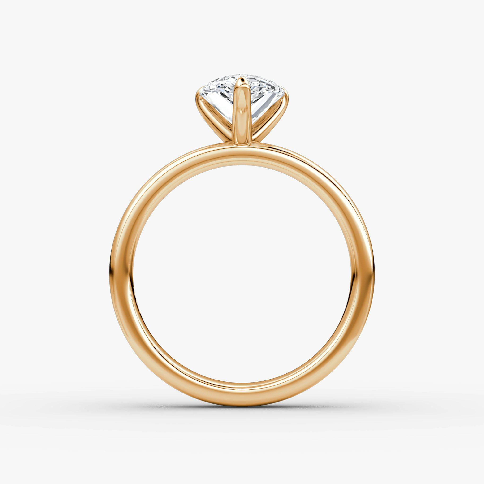 Cigar Band Solitaire | Pear | 14k | Rose Gold | bandWidth: 4mm | diamondOrientation: vertical | caratWeight: other