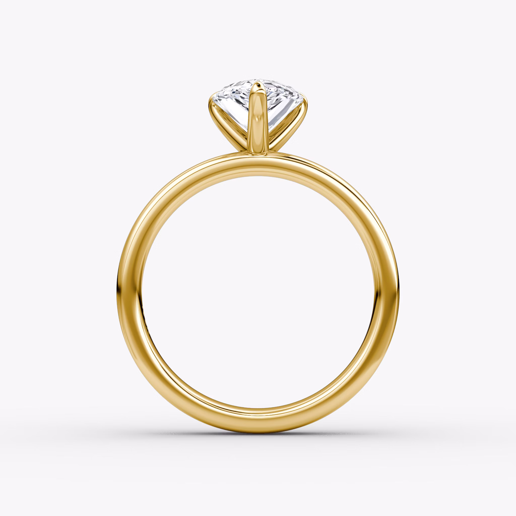Cigar Band Solitaire | Pear | 18k | Yellow Gold | bandWidth: 4mm | diamondOrientation: vertical | caratWeight: other