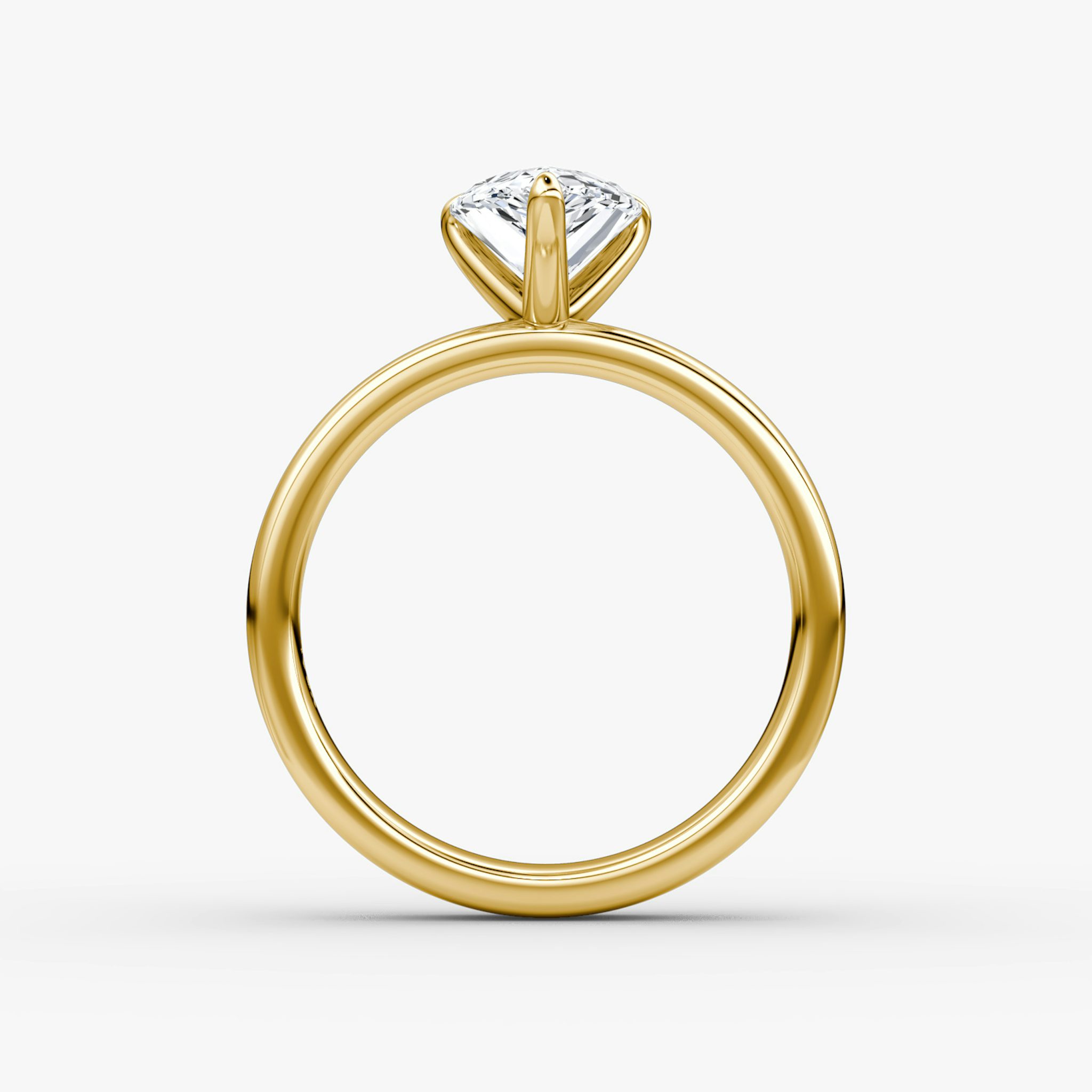 Cigar Band Solitaire | Pear | 18k | Yellow Gold | bandWidth: 4mm | diamondOrientation: vertical | caratWeight: other