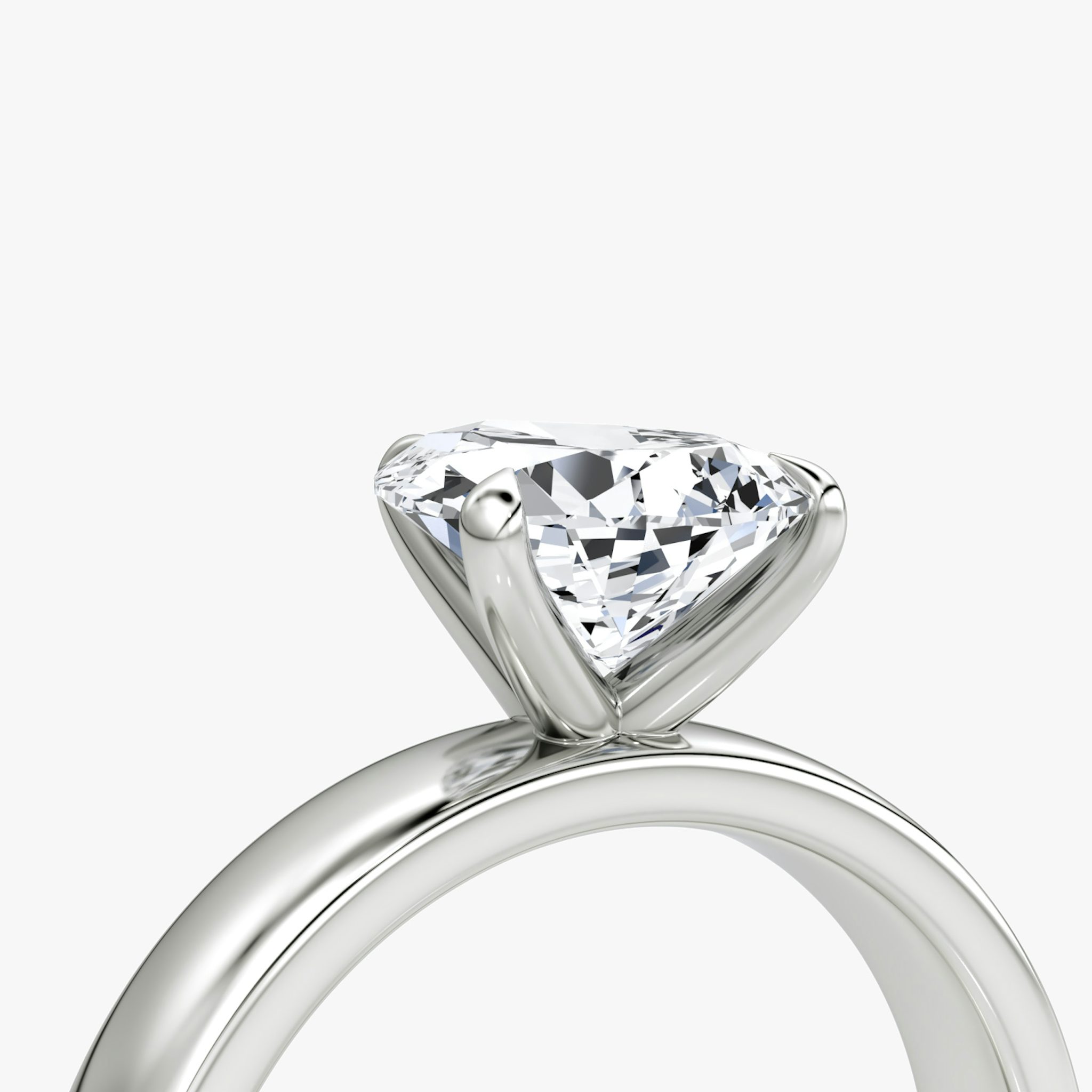 Cigar Band Solitaire | Pear | Platinum | bandWidth: 4mm | diamondOrientation: vertical | caratWeight: other