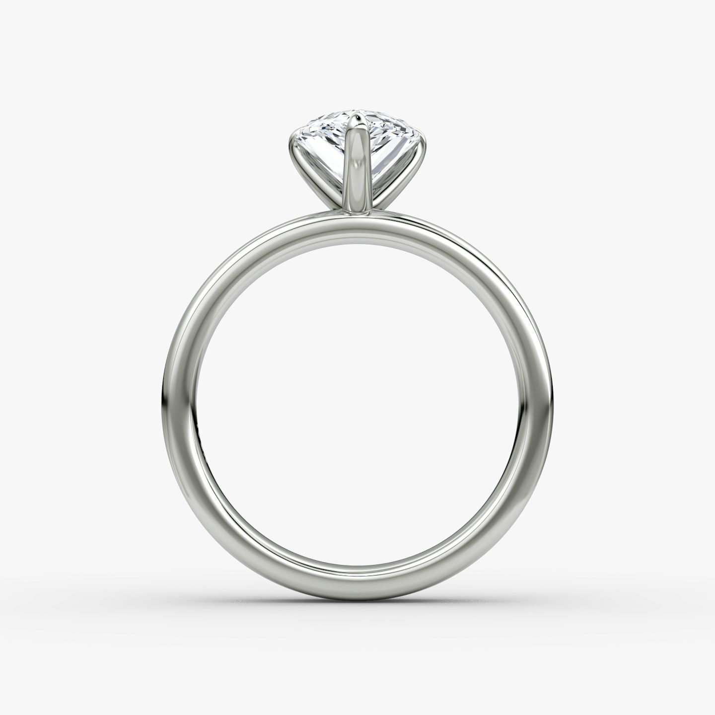 Cigar Band Solitaire | Pear | 18k | White Gold | bandWidth: 4mm | diamondOrientation: vertical | caratWeight: other