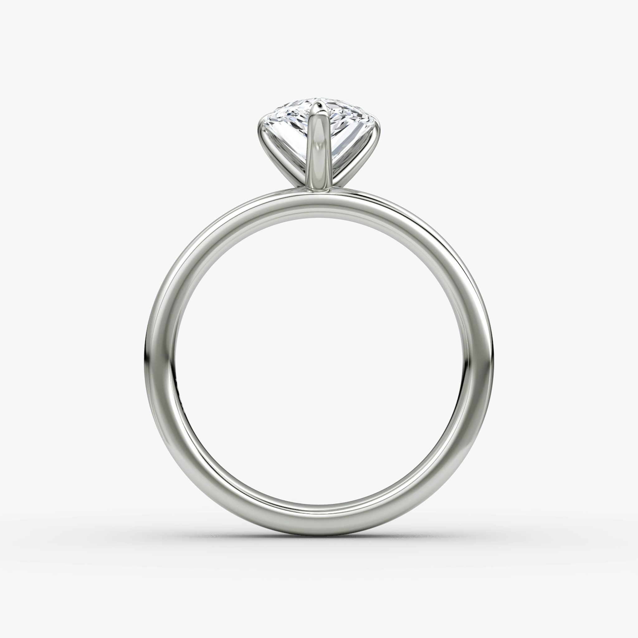 Cigar Band Solitaire | Pear | Platinum | bandWidth: 4mm | diamondOrientation: vertical | caratWeight: other