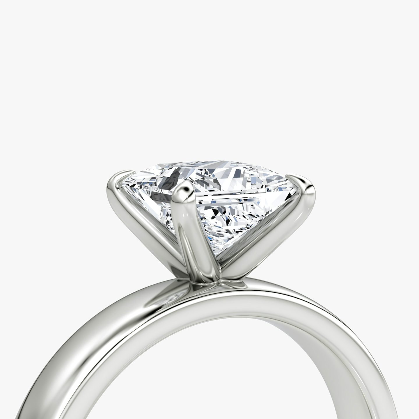 Cigar Band Solitaire | Princess | Platinum | bandWidth: 4mm | diamondOrientation: vertical | caratWeight: other