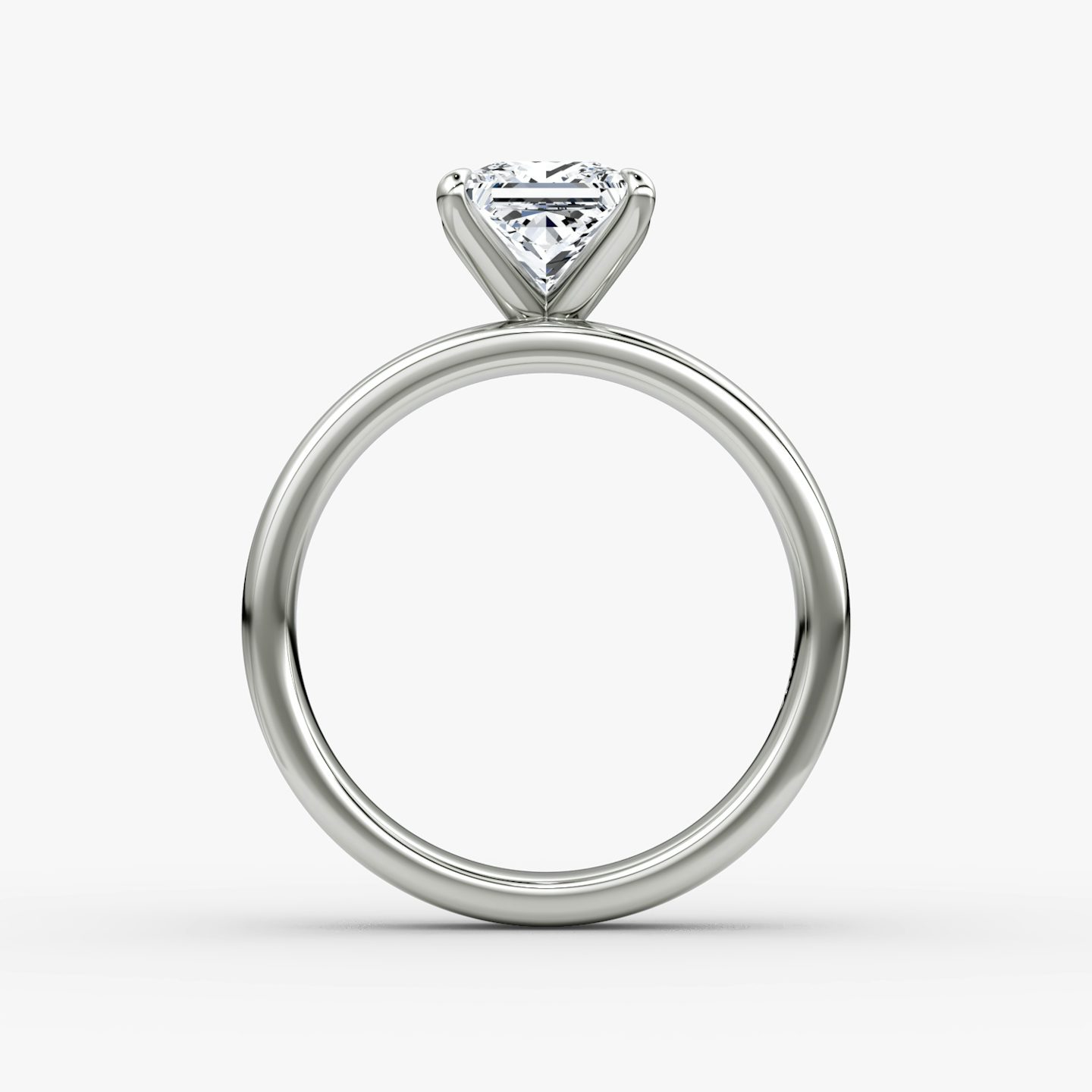 Cigar Band Solitaire | Princess | Platinum | bandWidth: 4mm | diamondOrientation: vertical | caratWeight: other