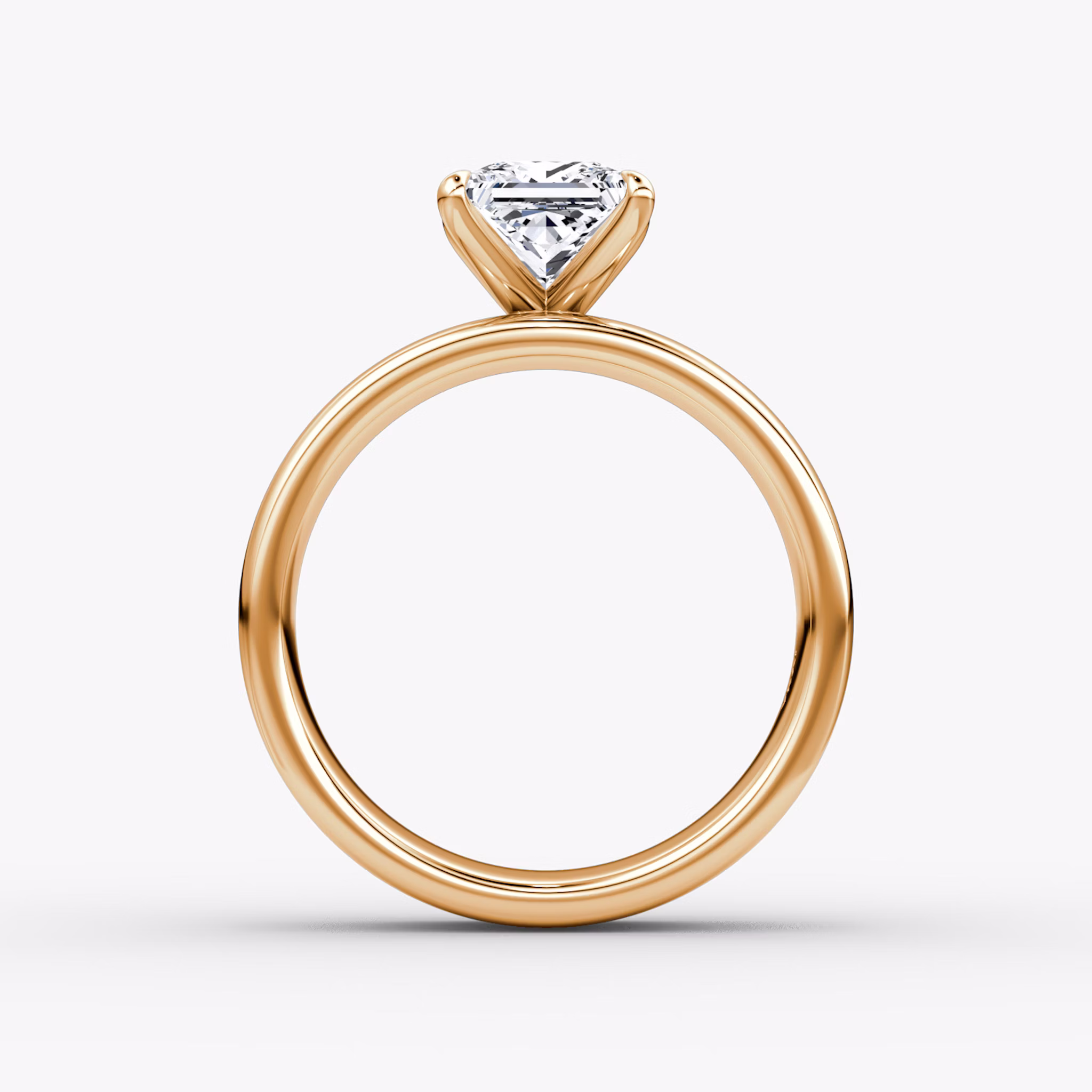 Cigar Band Solitaire | Princess | 14k | Rose Gold | bandWidth: 6mm | diamondOrientation: vertical | caratWeight: other