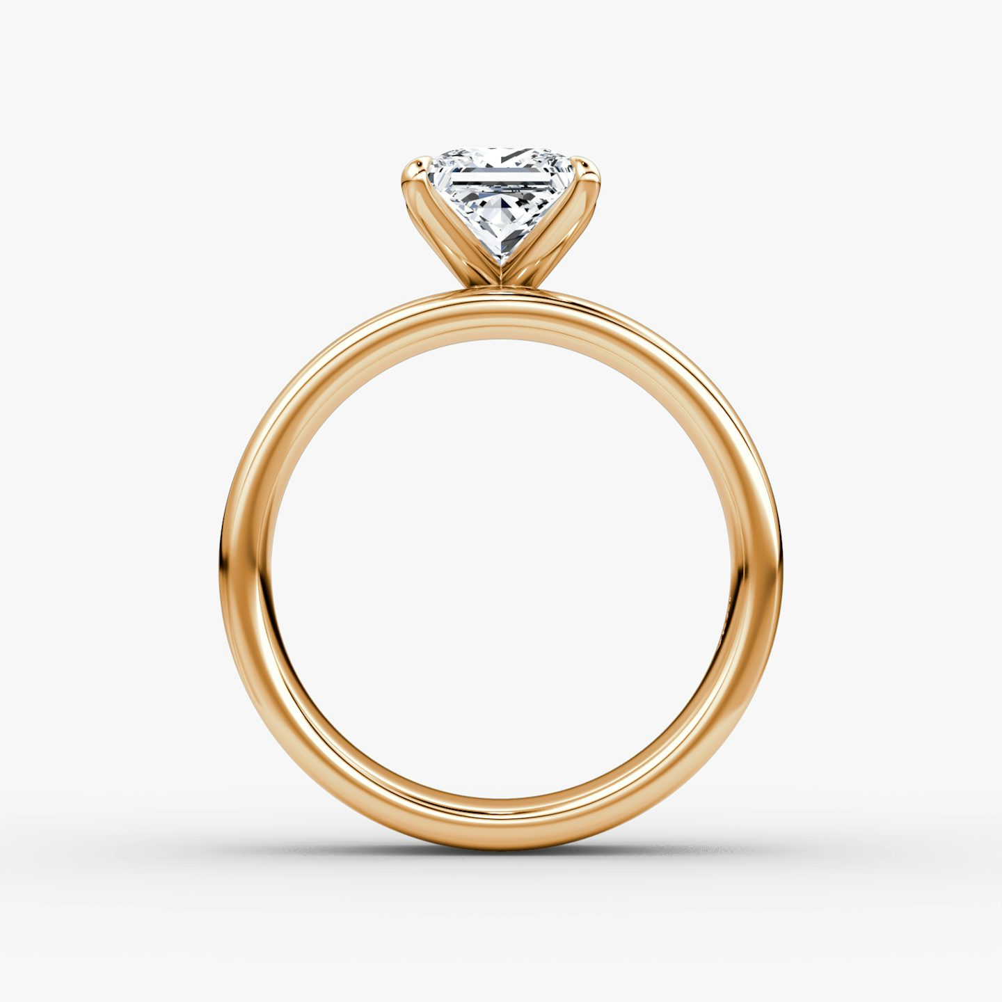 Cigar Band Solitaire | Princess | 14k | Rose Gold | bandWidth: 6mm | diamondOrientation: vertical | caratWeight: other