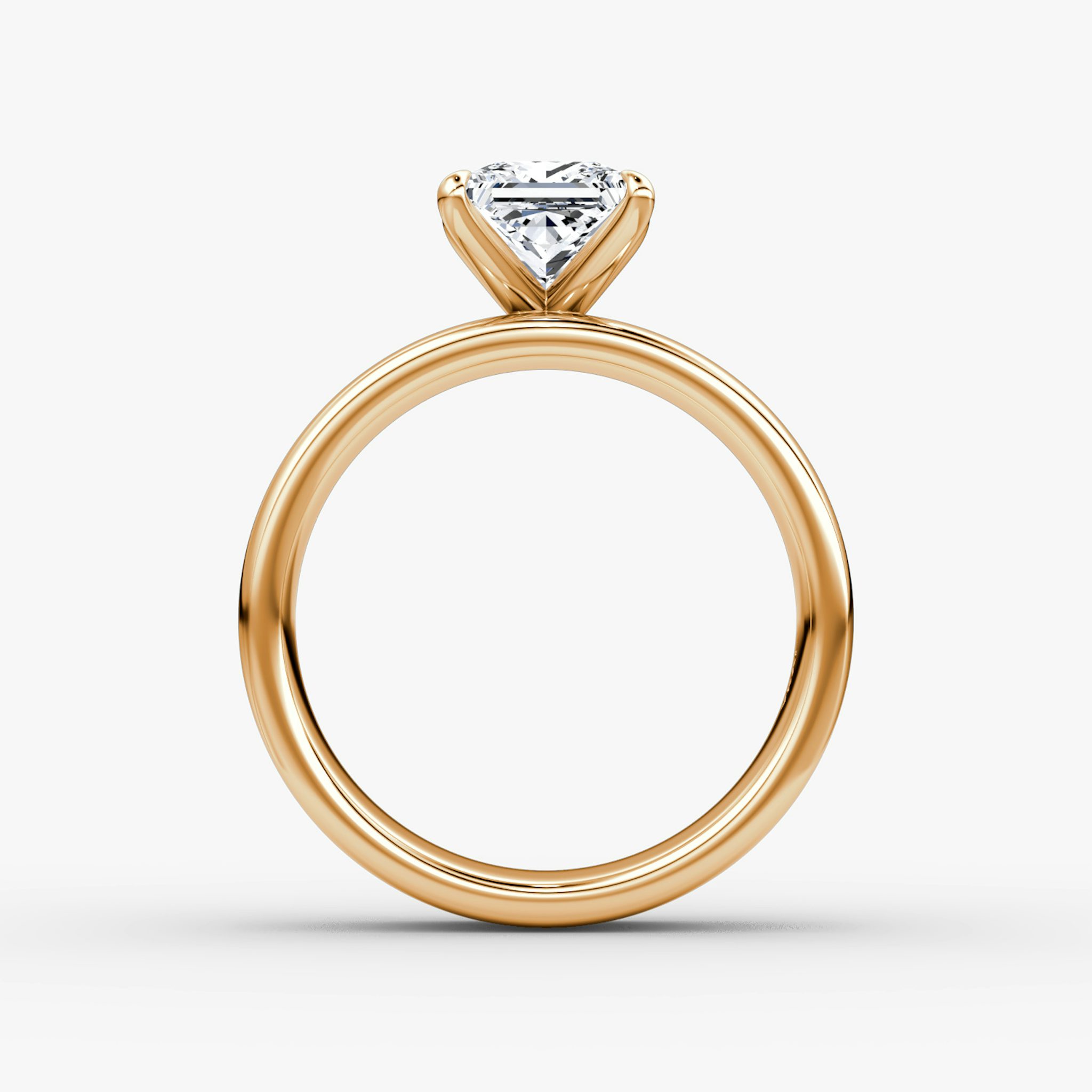 Cigar Band Solitaire | Princess | 14k | Rose Gold | bandWidth: 6mm | diamondOrientation: vertical | caratWeight: other