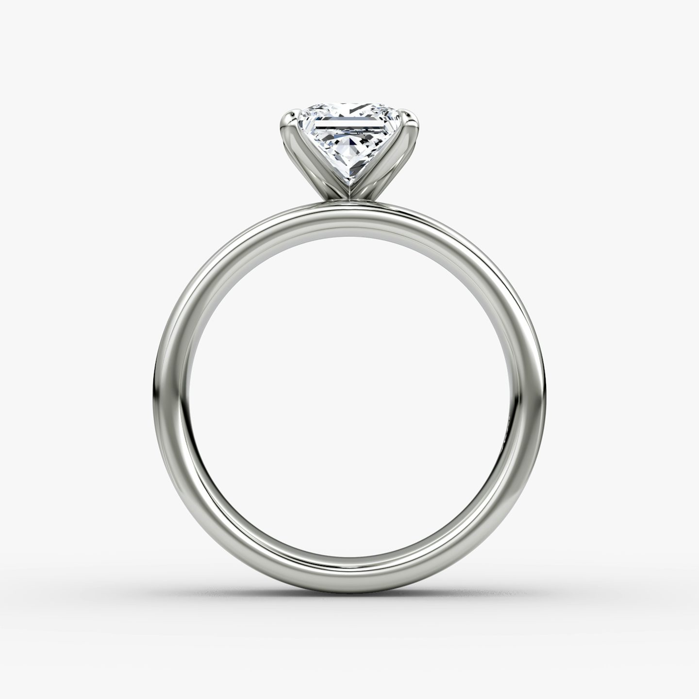 Cigar Band Solitaire | Princess | Platinum | bandWidth: 6mm | diamondOrientation: vertical | caratWeight: other