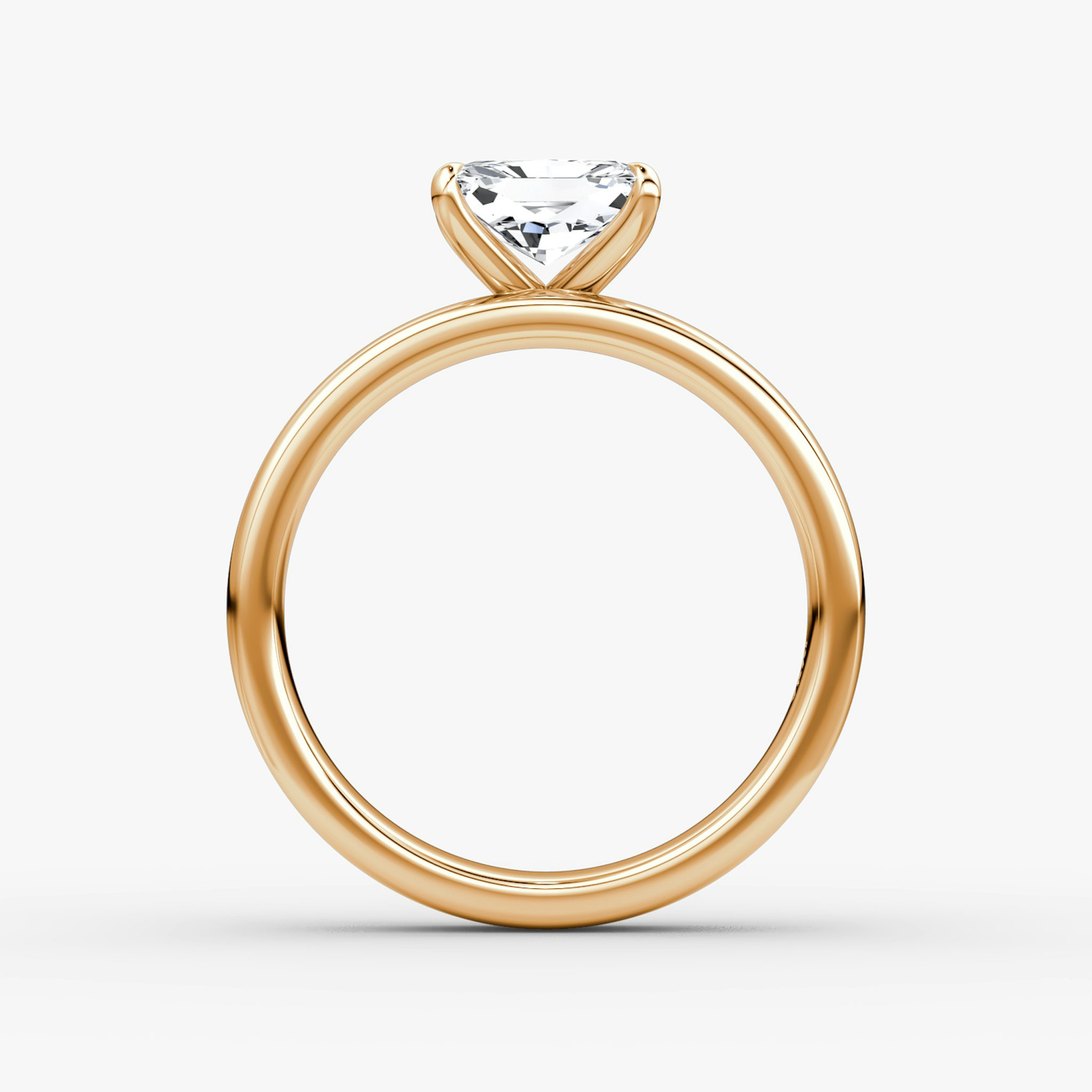 Cigar Band Solitaire | Radiant | 14k | Rose Gold | bandWidth: 4mm | diamondOrientation: horizontal | caratWeight: other