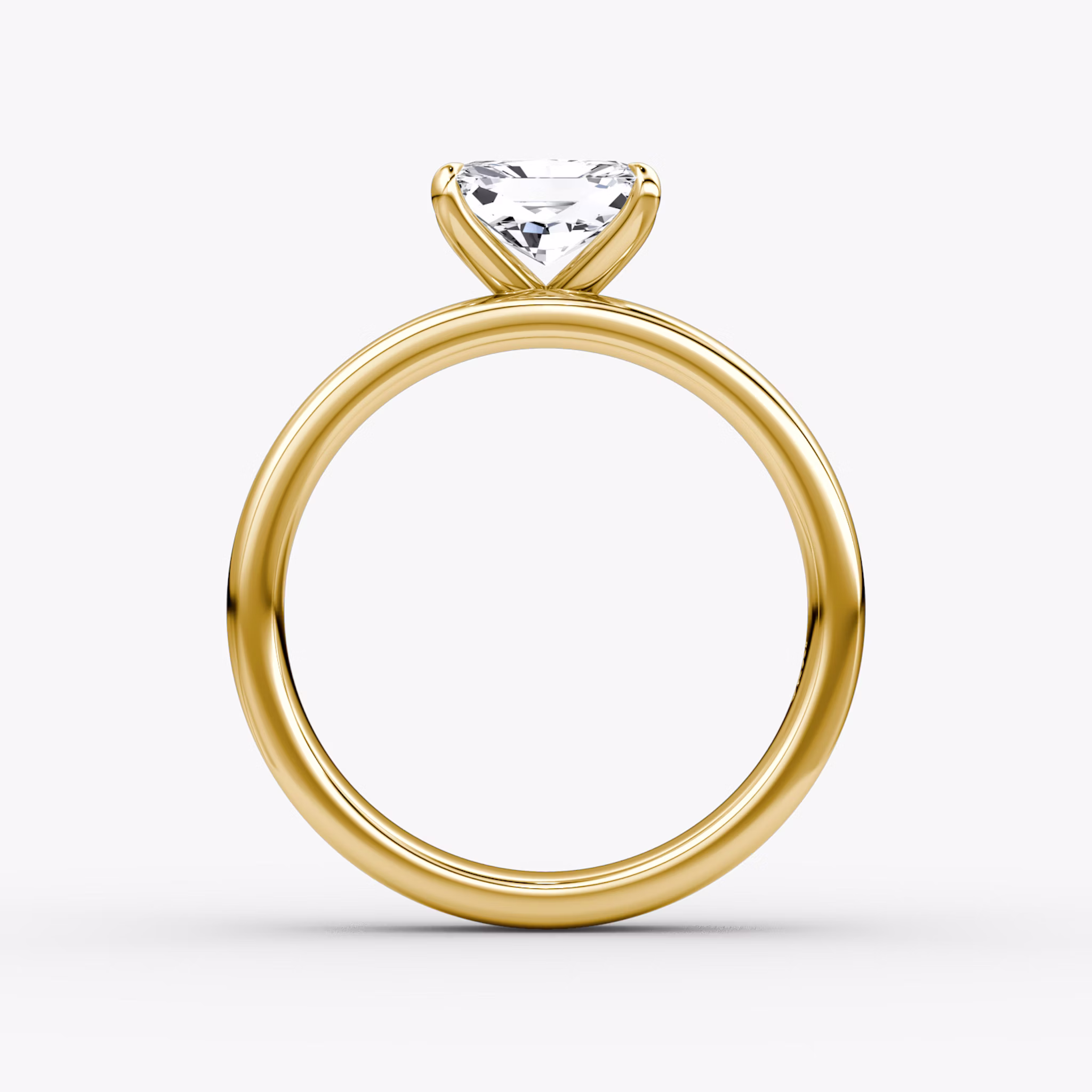 Cigar Band Solitaire | Radiant | 18k | Yellow Gold | bandWidth: 4mm | diamondOrientation: horizontal | caratWeight: other
