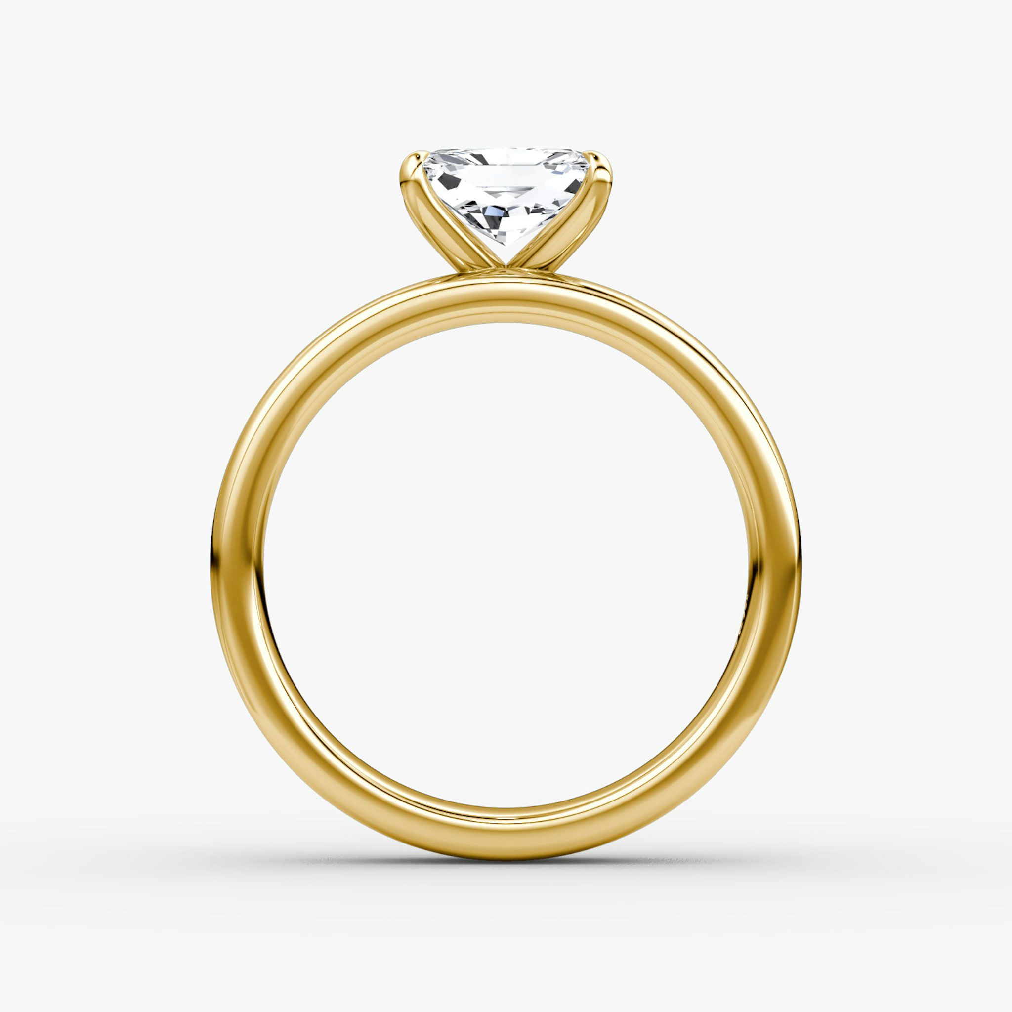 Cigar Band Solitaire | Radiant | 18k | Yellow Gold | bandWidth: 4mm | diamondOrientation: horizontal | caratWeight: other