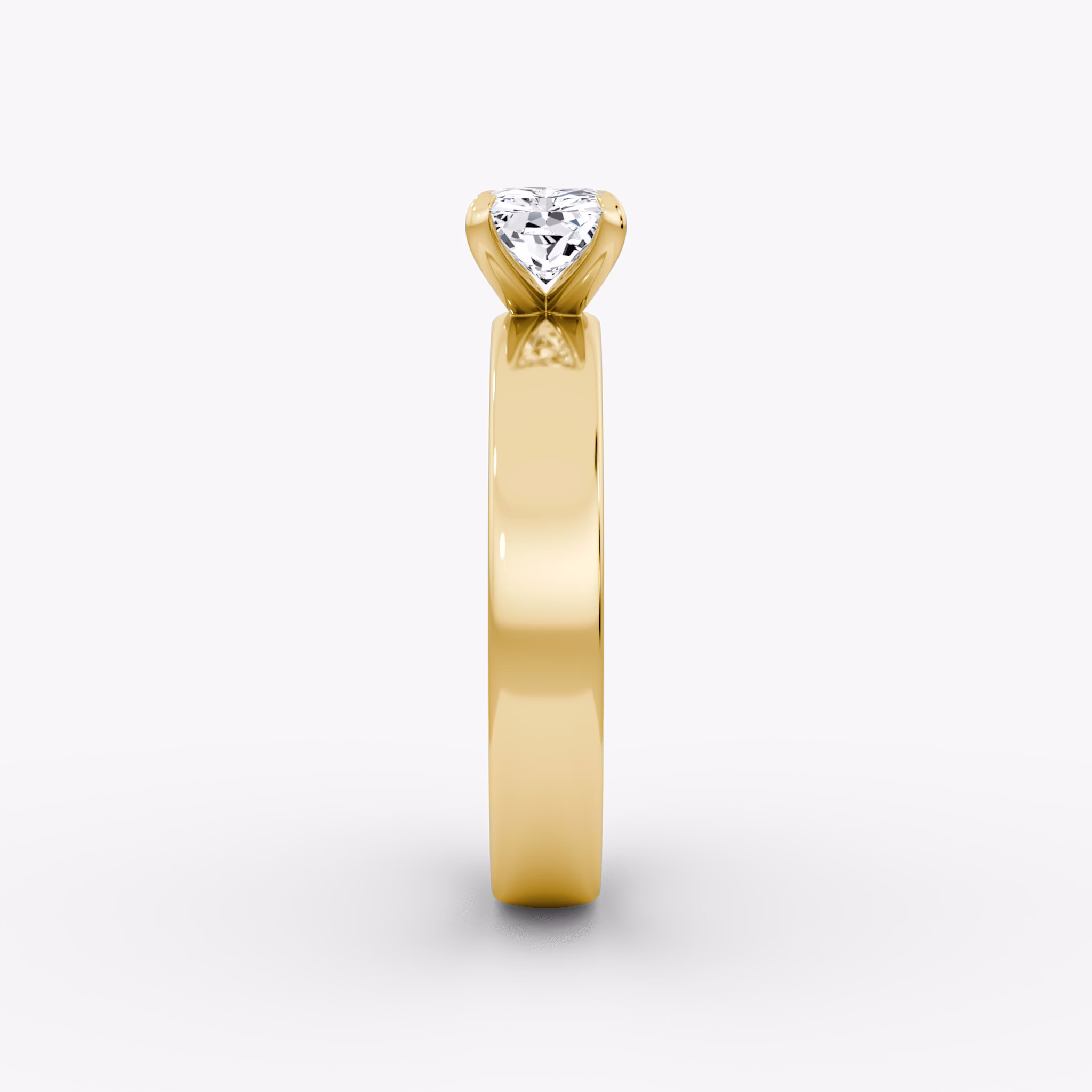 Cigar Band Solitaire | Radiant | 18k | Yellow Gold | bandWidth: 4mm | diamondOrientation: horizontal | caratWeight: other