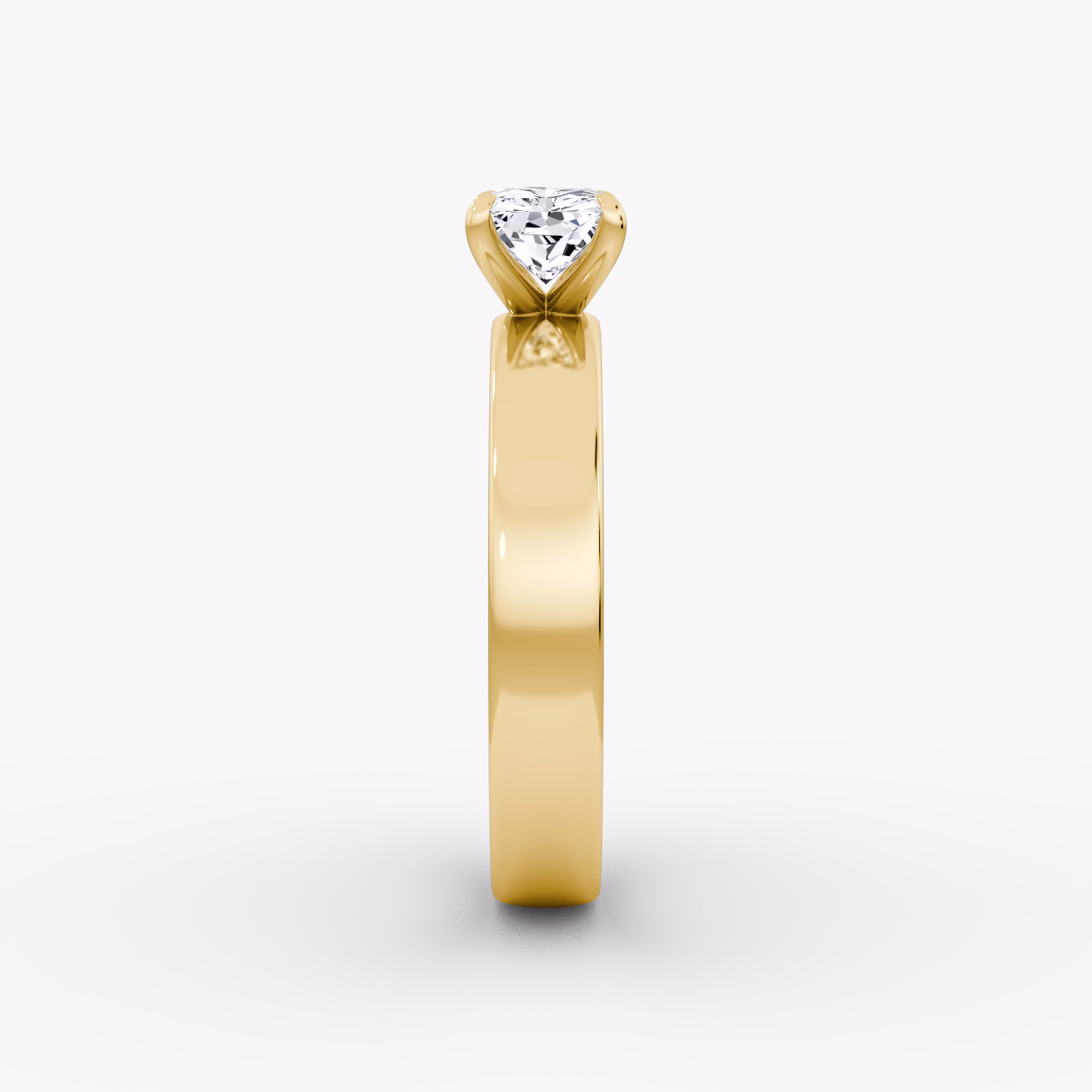 Cigar Band Solitaire | Radiant | 18k | Yellow Gold | bandWidth: 4mm | diamondOrientation: horizontal | caratWeight: other