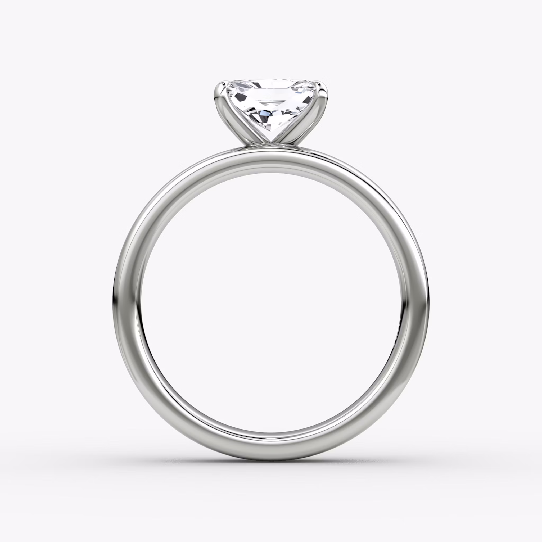 Cigar Band Solitaire | Radiant | Platinum | bandWidth: 4mm | diamondOrientation: horizontal | caratWeight: other