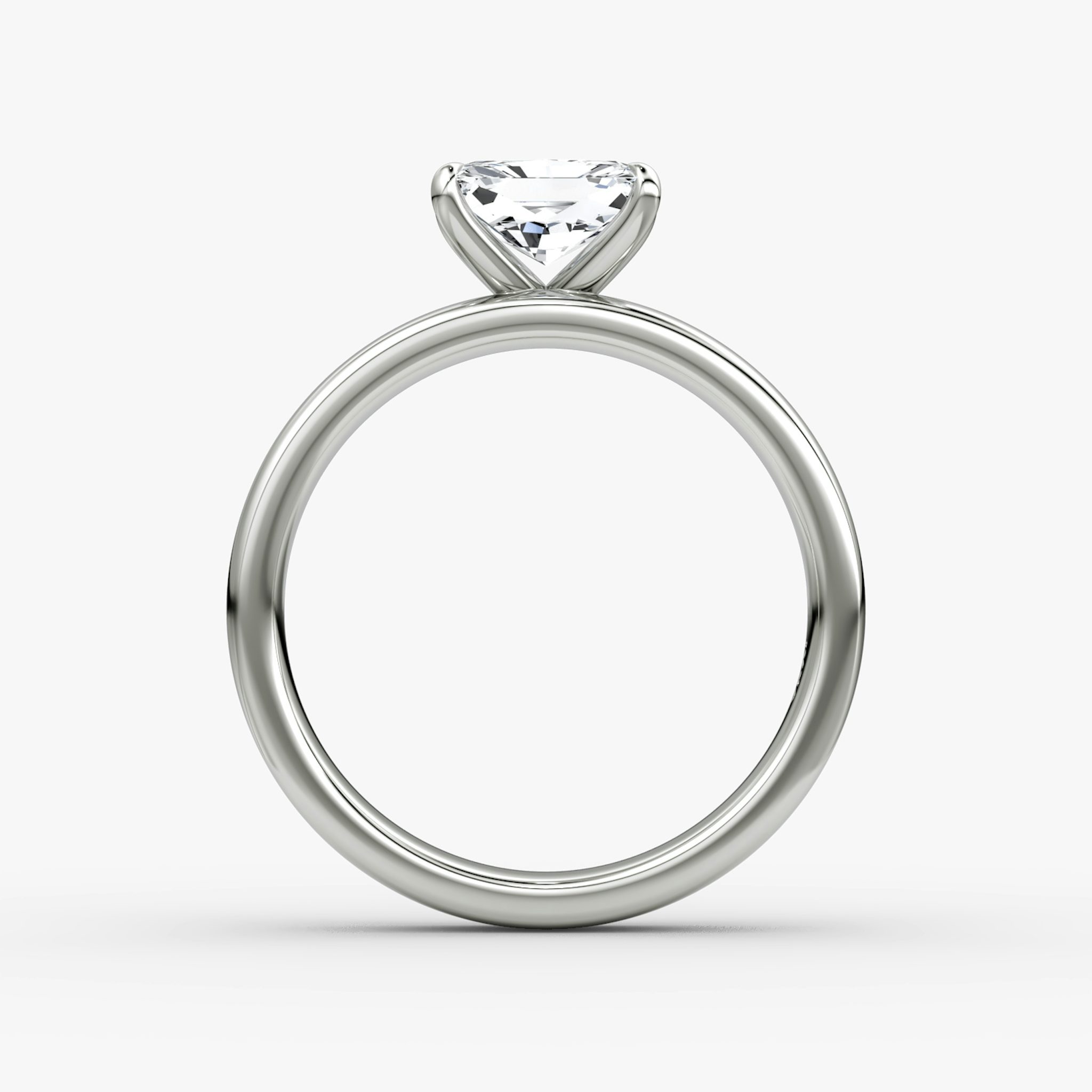 Cigar Band Solitaire | Radiant | Platinum | bandWidth: 4mm | diamondOrientation: horizontal | caratWeight: other