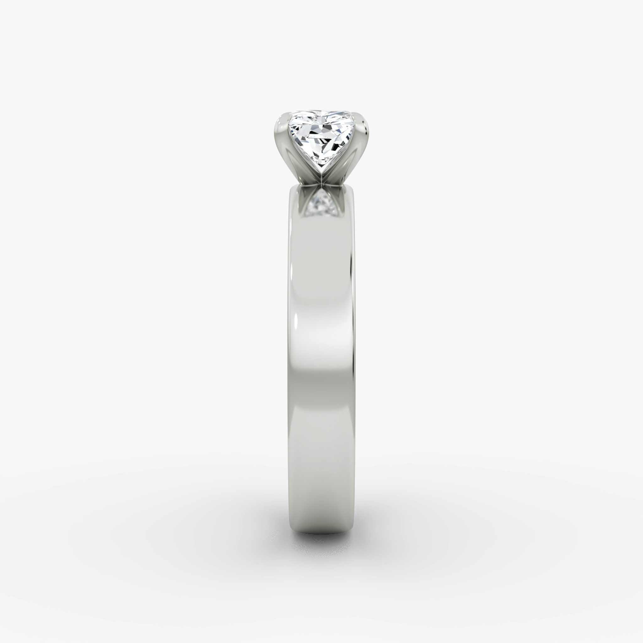 Cigar Band Solitaire | Radiant | Platinum | bandWidth: 4mm | diamondOrientation: horizontal | caratWeight: other