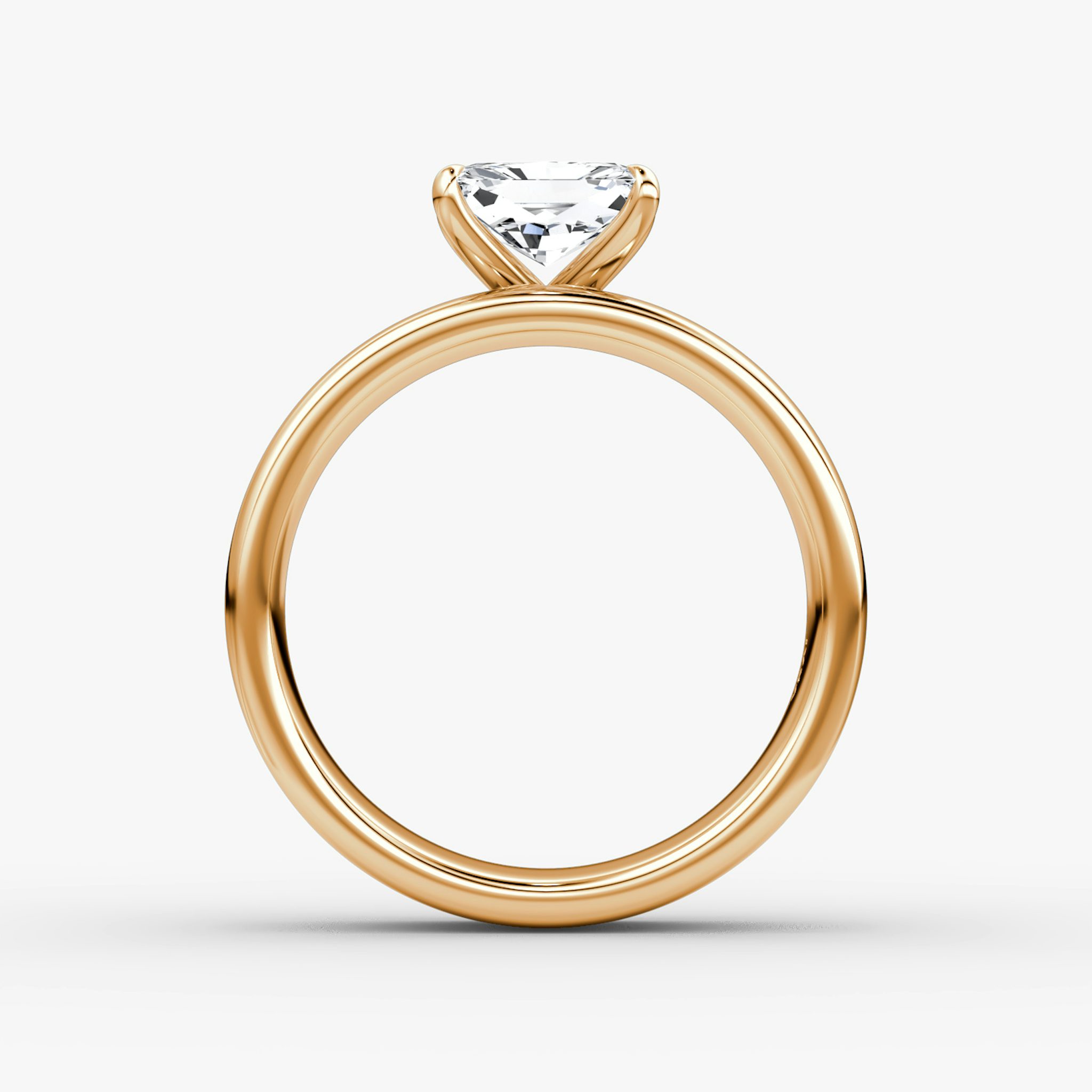 Cigar Band Solitaire | Radiant | 14k | Rose Gold | bandWidth: 6mm | diamondOrientation: horizontal | caratWeight: other
