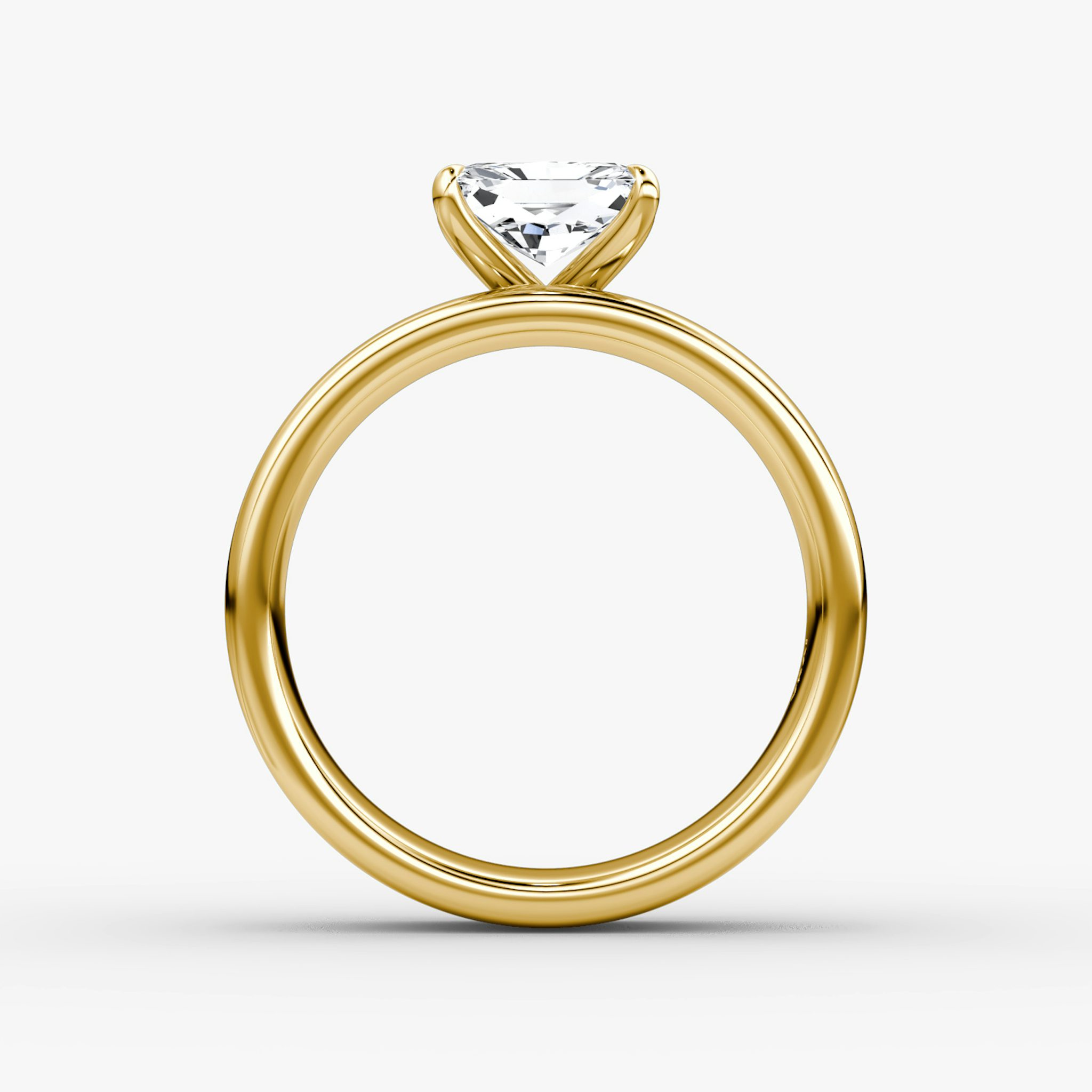 Cigar Band Solitaire | Radiant | 18k | Yellow Gold | bandWidth: 6mm | diamondOrientation: horizontal | caratWeight: other