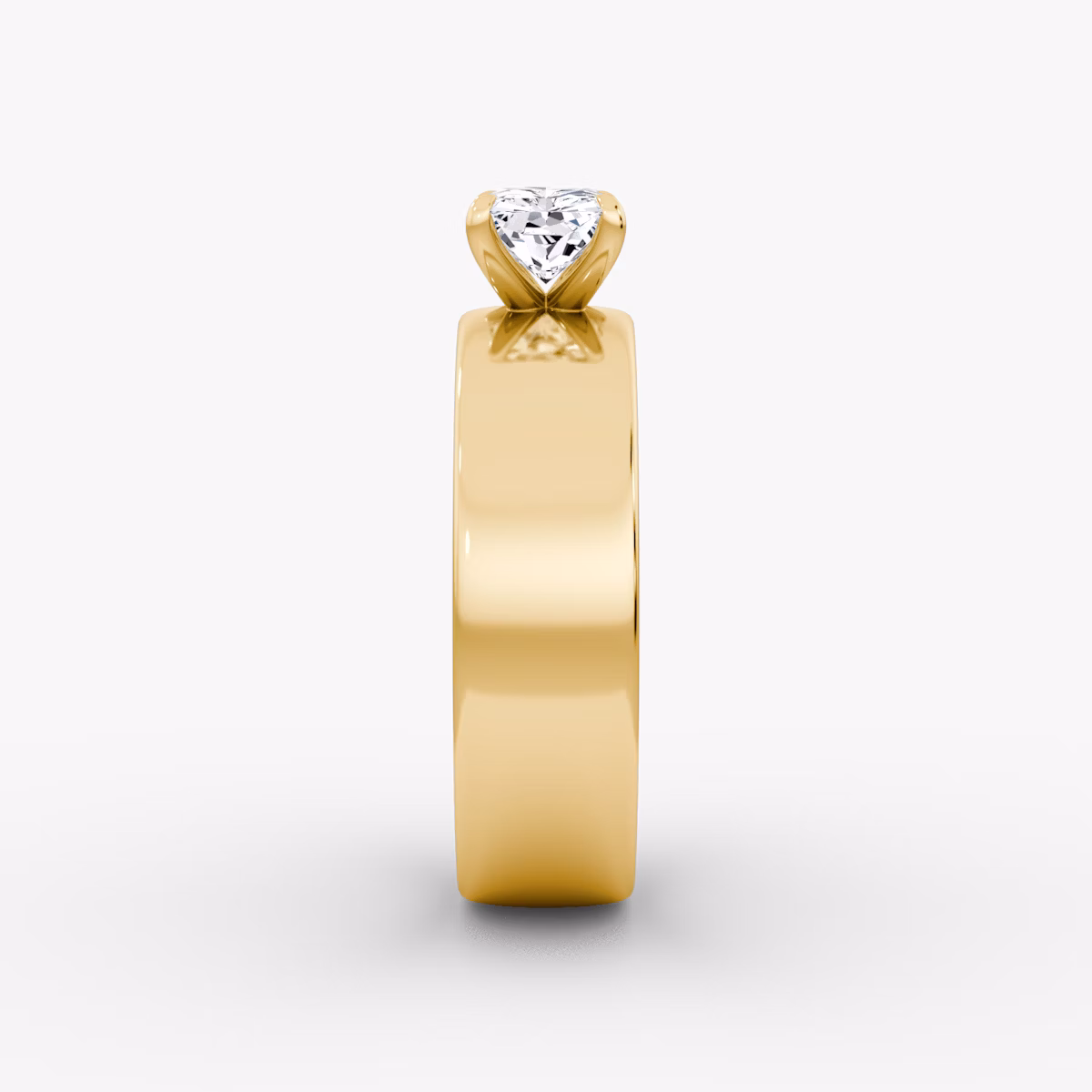 Cigar Band Solitaire | Radiant | 18k | Yellow Gold | bandWidth: 6mm | diamondOrientation: horizontal | caratWeight: other