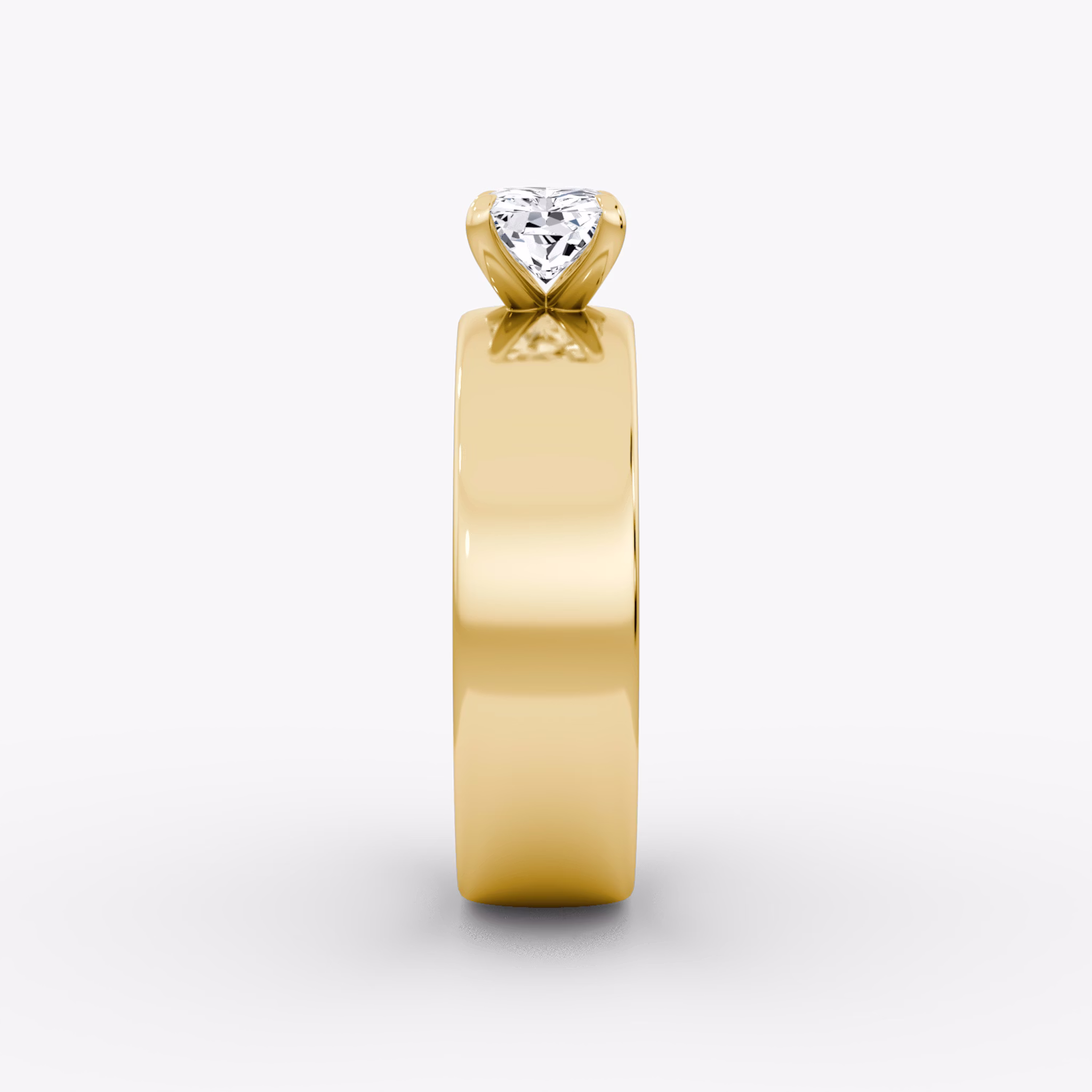 Cigar Band Solitaire | Radiant | 18k | Yellow Gold | bandWidth: 6mm | diamondOrientation: horizontal | caratWeight: other