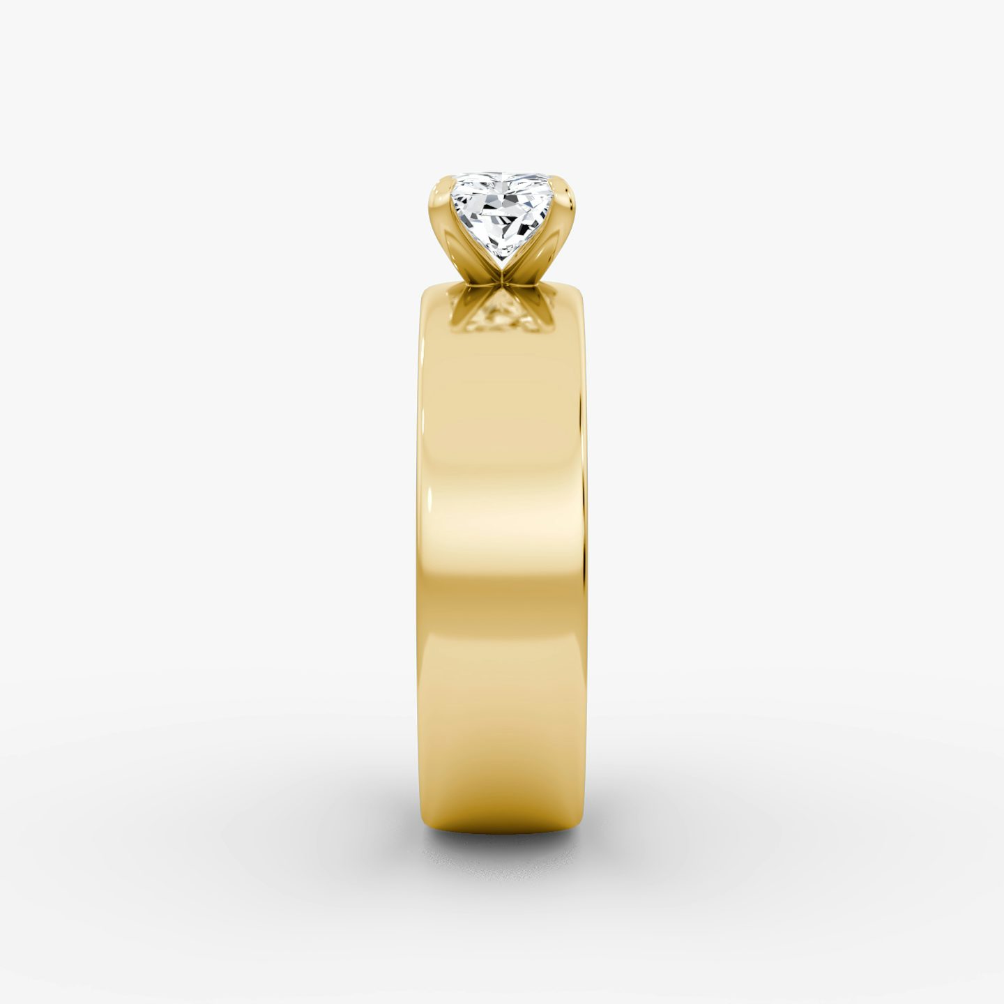 Cigar Band Solitaire | Radiant | 18k | Yellow Gold | bandWidth: 6mm | diamondOrientation: horizontal | caratWeight: other