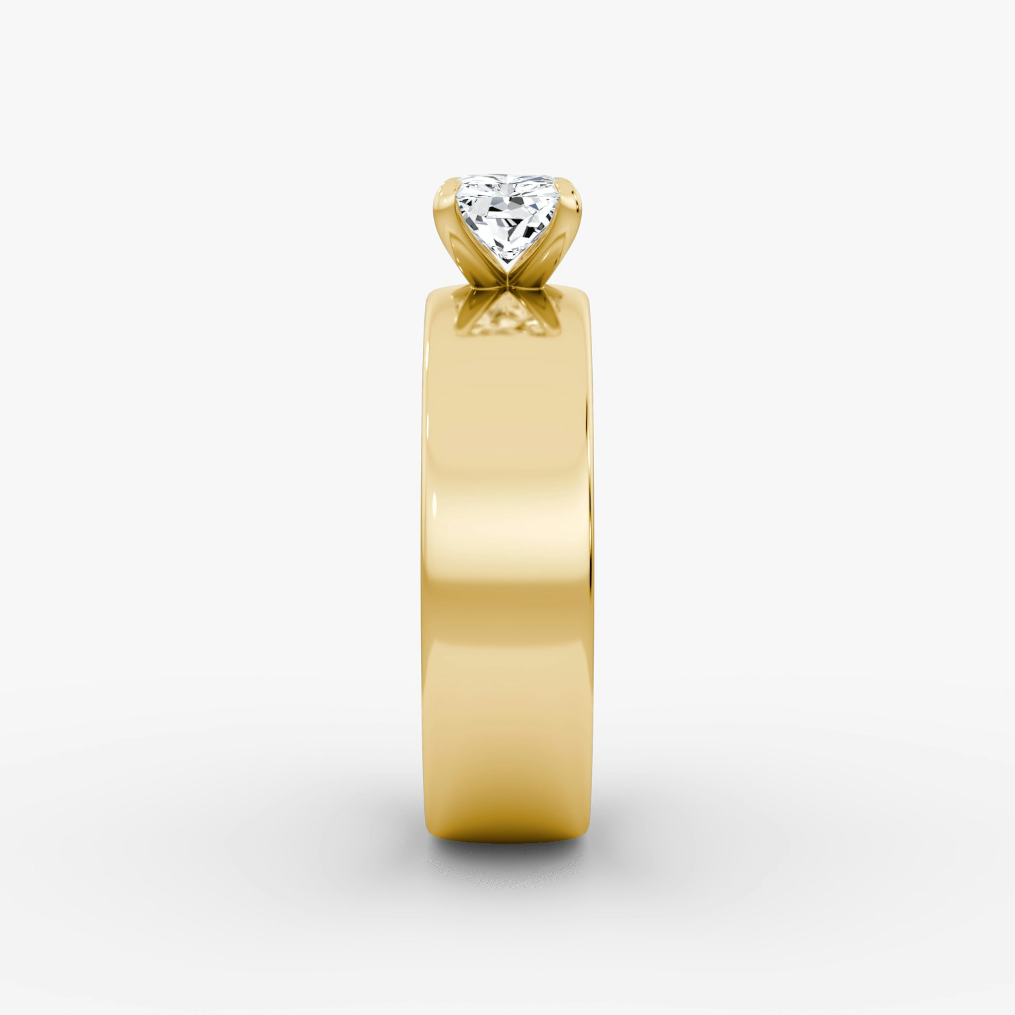 Cigar Band Solitaire | Radiant | 18k | Yellow Gold | bandWidth: 6mm | diamondOrientation: horizontal | caratWeight: other