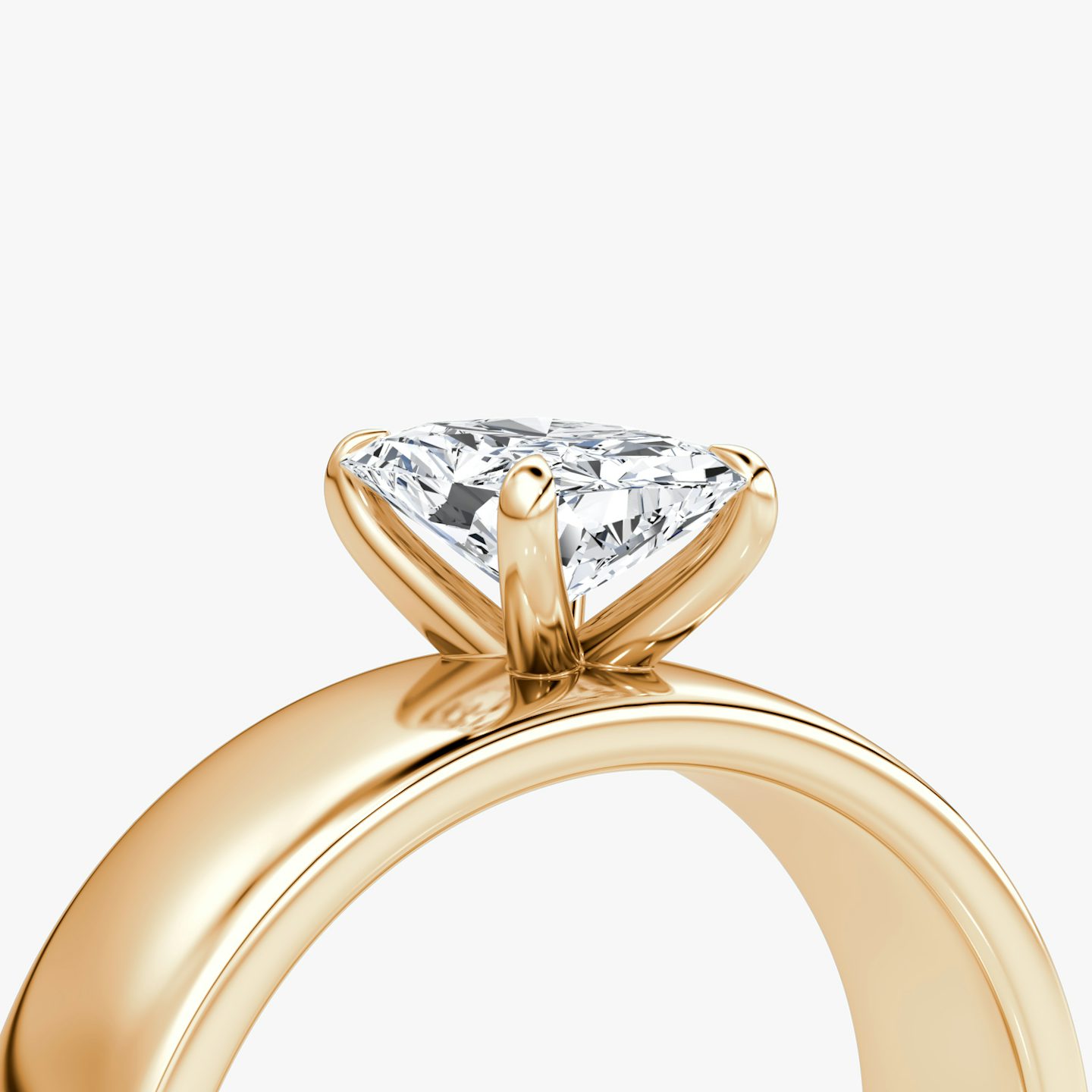 Cigar Band Solitaire | Radiant | 14k | Rose Gold | bandWidth: 6mm | diamondOrientation: vertical | caratWeight: other