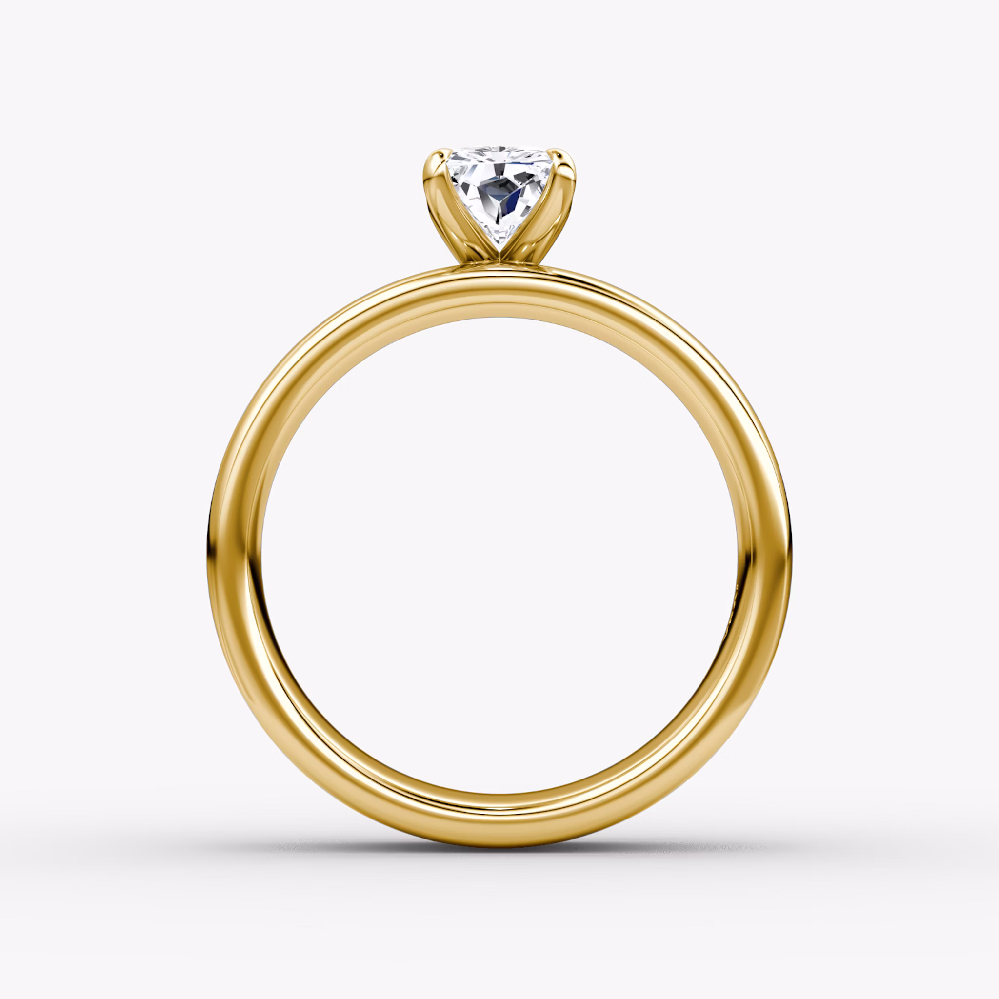 Cigar Band Solitaire | Radiant | 18k | Yellow Gold | bandWidth: 6mm | diamondOrientation: vertical | caratWeight: other