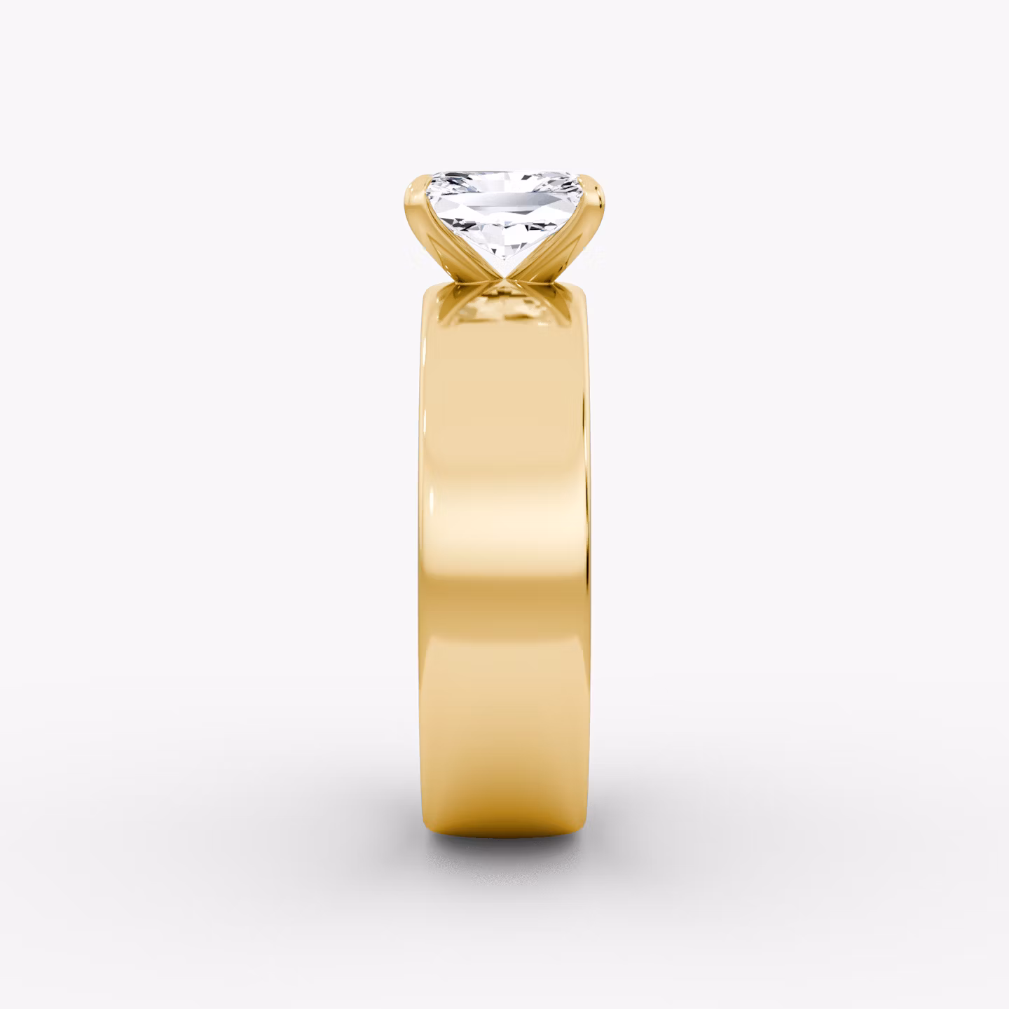 Cigar Band Solitaire | Radiant | 18k | Yellow Gold | bandWidth: 6mm | diamondOrientation: vertical | caratWeight: other