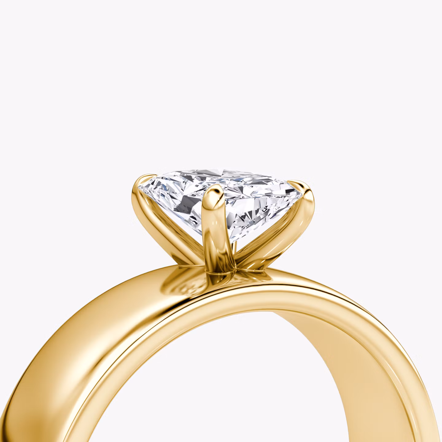 Cigar Band Solitaire | Radiant | 18k | Yellow Gold | bandWidth: 6mm | diamondOrientation: vertical | caratWeight: other