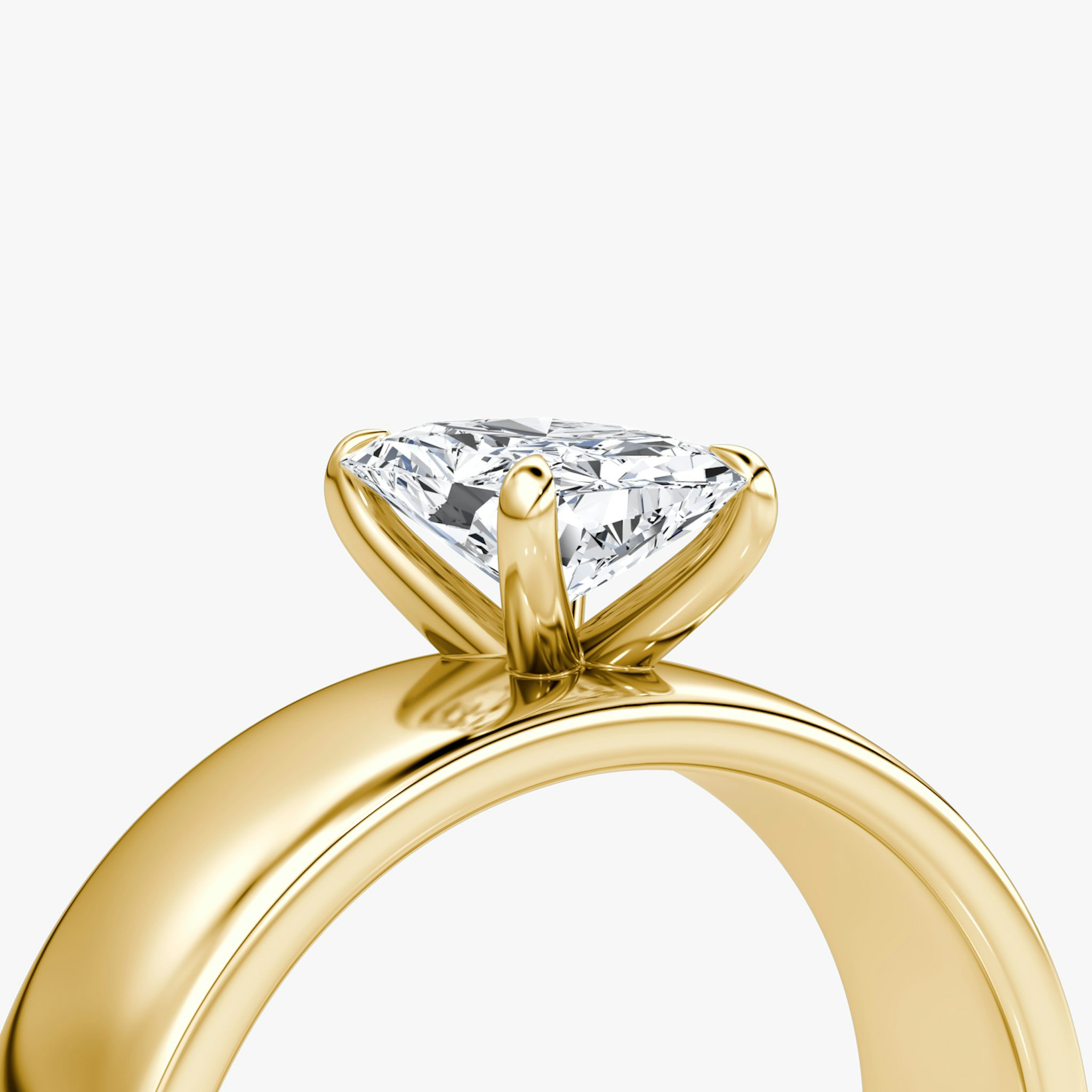 Cigar Band Solitaire | Radiant | 18k | Yellow Gold | bandWidth: 6mm | diamondOrientation: vertical | caratWeight: other