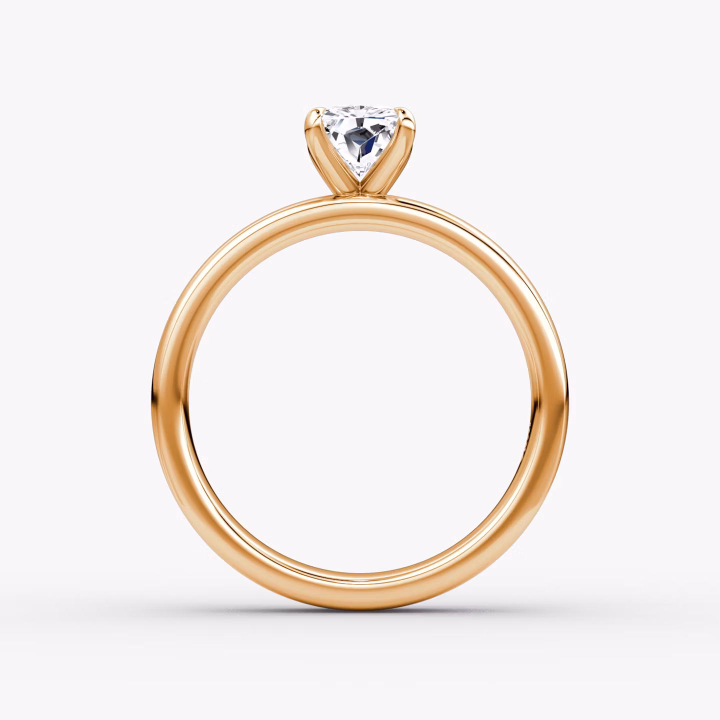 Cigar Band Solitaire | Radiant | 14k | Rose Gold | bandWidth: 4mm | diamondOrientation: vertical | caratWeight: other