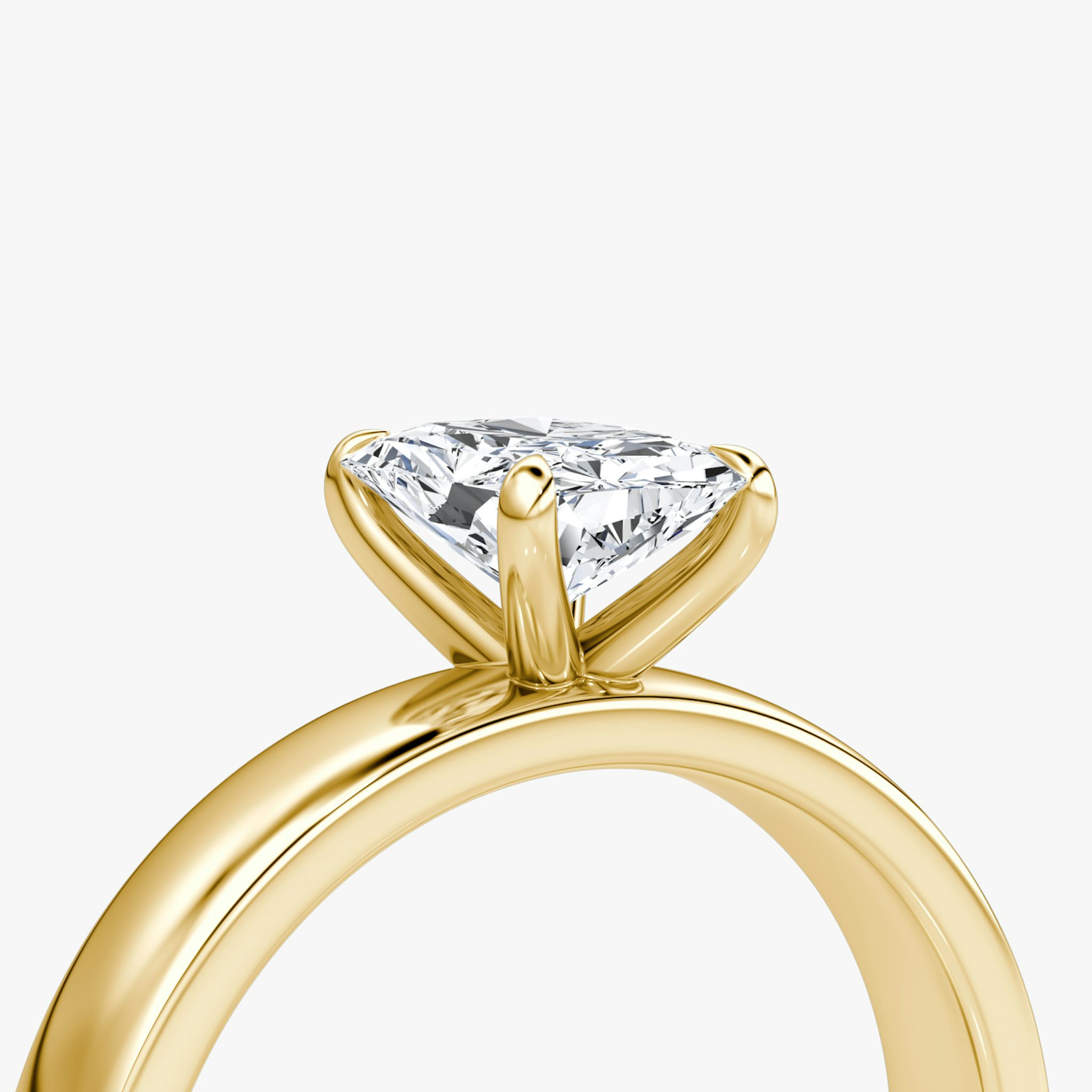 Cigar Band Solitaire | Radiant | 18k | Yellow Gold | bandWidth: 4mm | diamondOrientation: vertical | caratWeight: other
