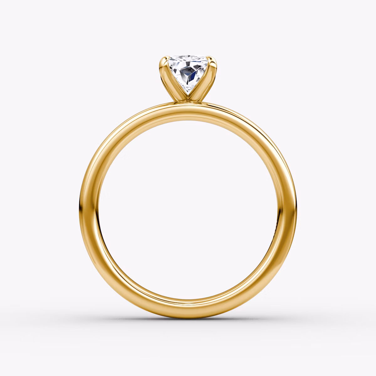 Cigar Band Solitaire | Radiant | 18k | Yellow Gold | bandWidth: 4mm | diamondOrientation: vertical | caratWeight: other