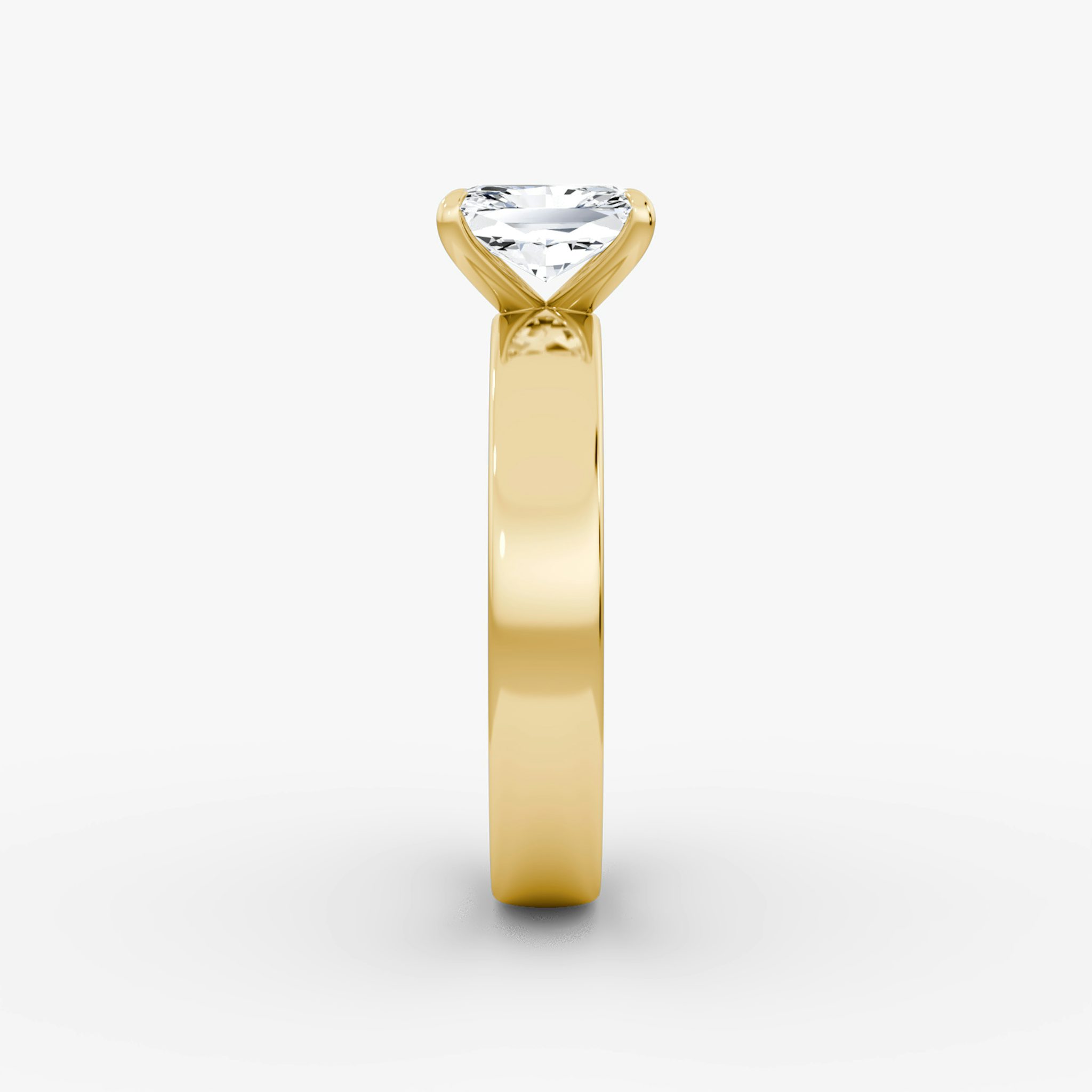 Cigar Band Solitaire | Radiant | 18k | Yellow Gold | bandWidth: 4mm | diamondOrientation: vertical | caratWeight: other