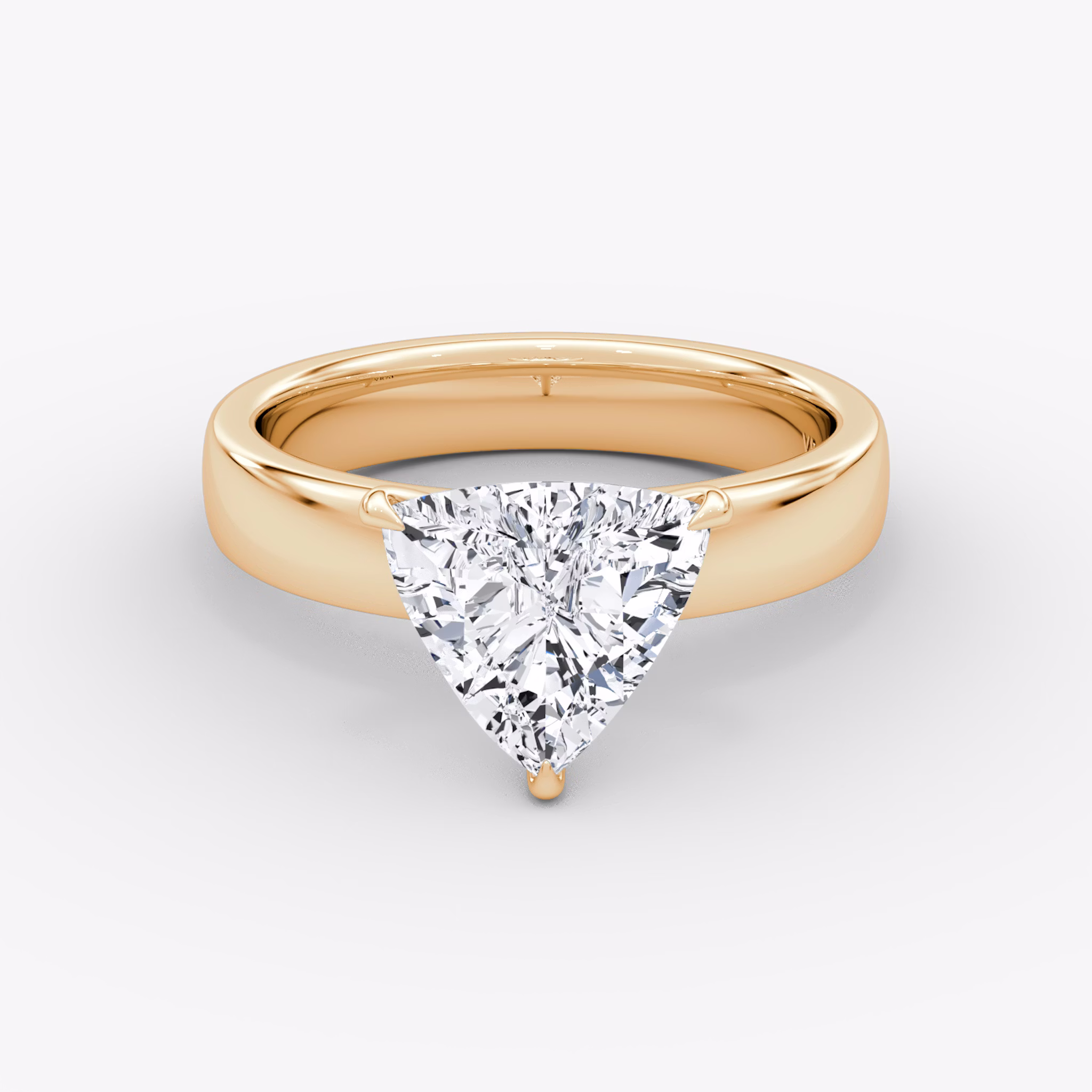 Cigar Band Solitaire | Trillion | 14k | Rose Gold | bandWidth: 4mm | diamondOrientation: vertical | caratWeight: other