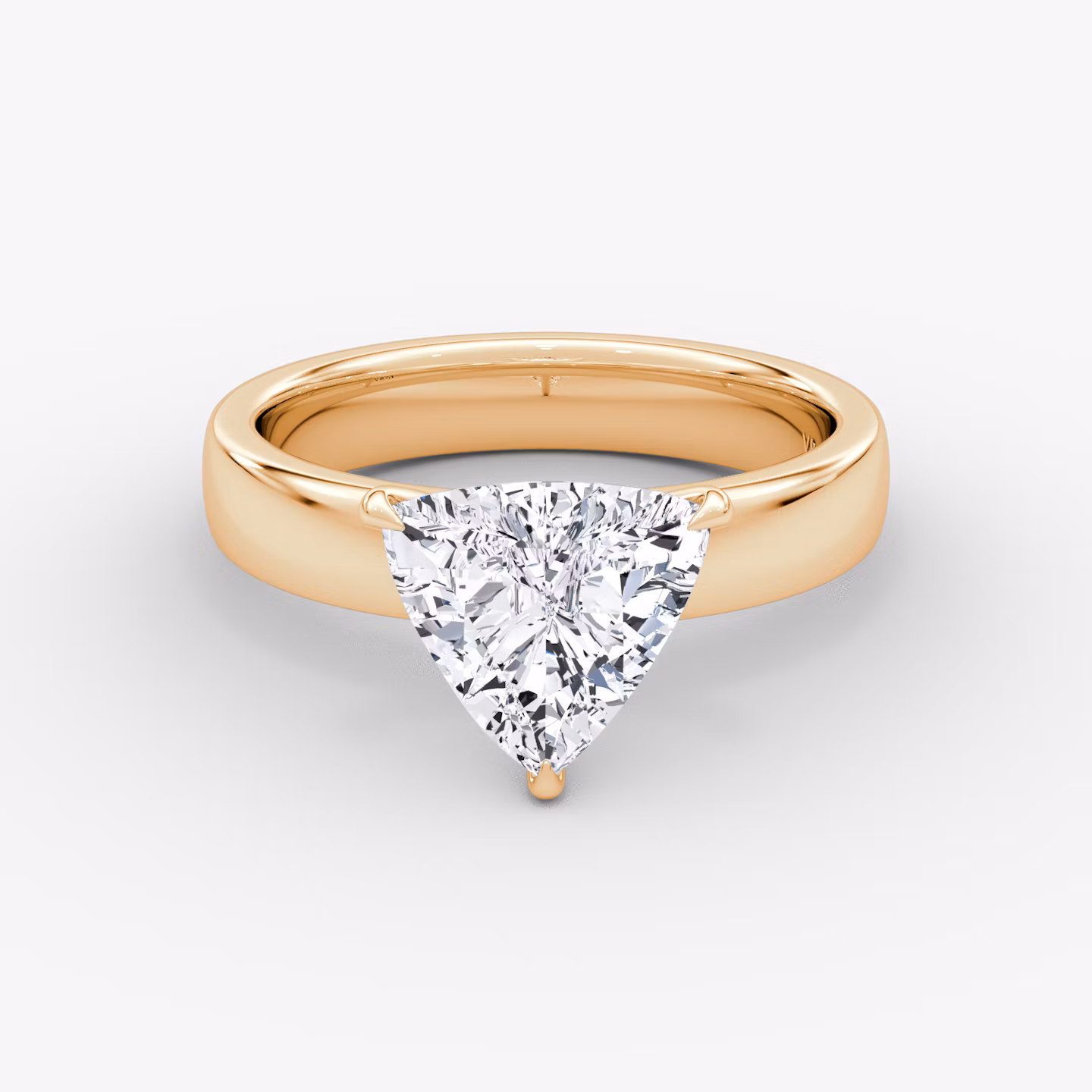 Cigar Band Solitaire | Trillion | 14k | Rose Gold | bandWidth: 4mm | diamondOrientation: vertical | caratWeight: other