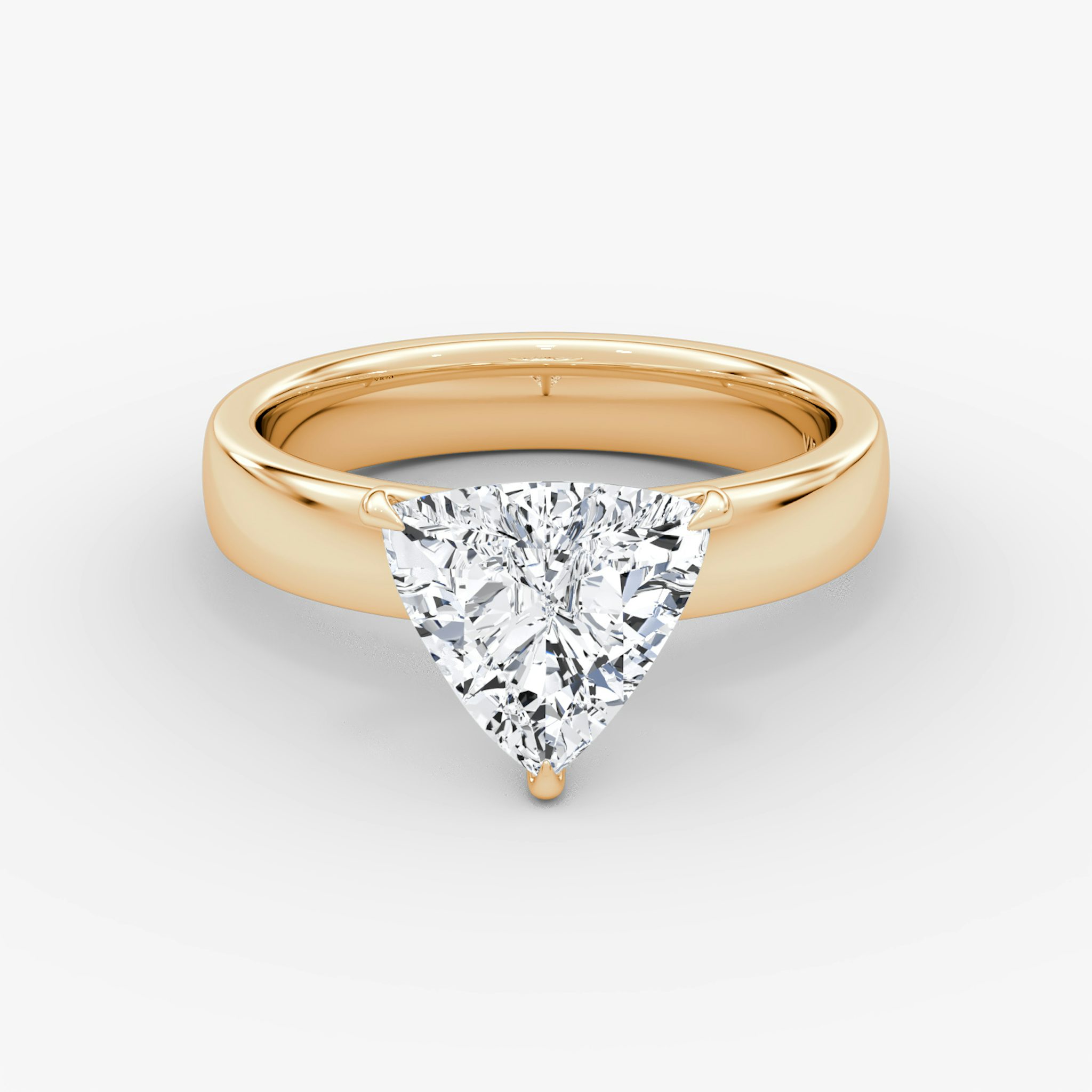 Cigar Band Solitaire | Trillion | 14k | Rose Gold | bandWidth: 4mm | diamondOrientation: vertical | caratWeight: other