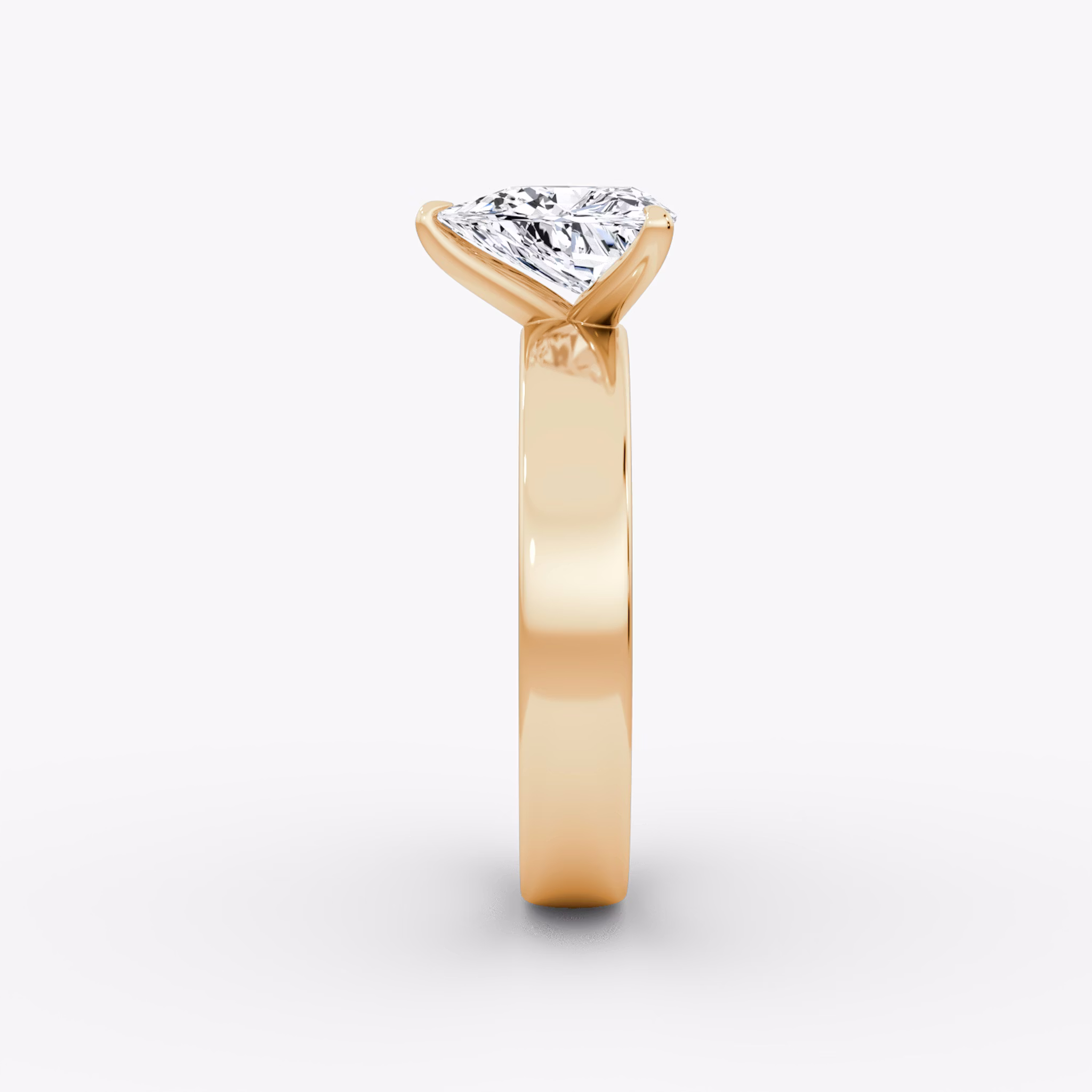 Cigar Band Solitaire | Trillion | 14k | Rose Gold | bandWidth: 4mm | diamondOrientation: vertical | caratWeight: other