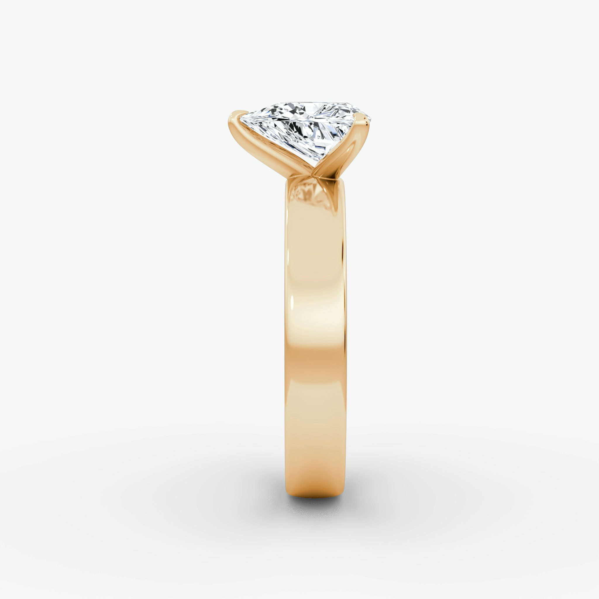 Cigar Band Solitaire | Trillion | 14k | Rose Gold | bandWidth: 4mm | diamondOrientation: vertical | caratWeight: other